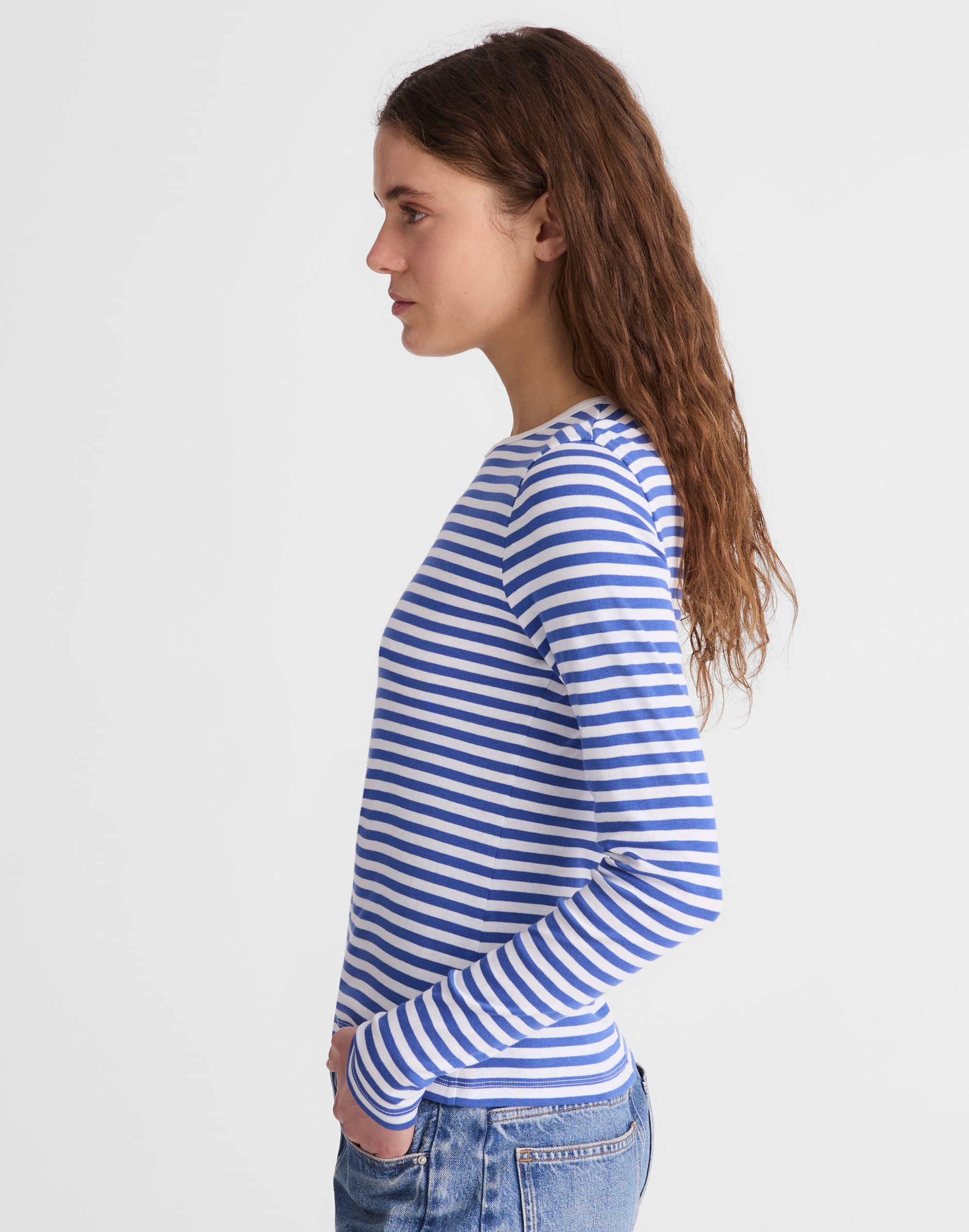 Crewneck Long-Sleeve Tee in SoSoft Cotton