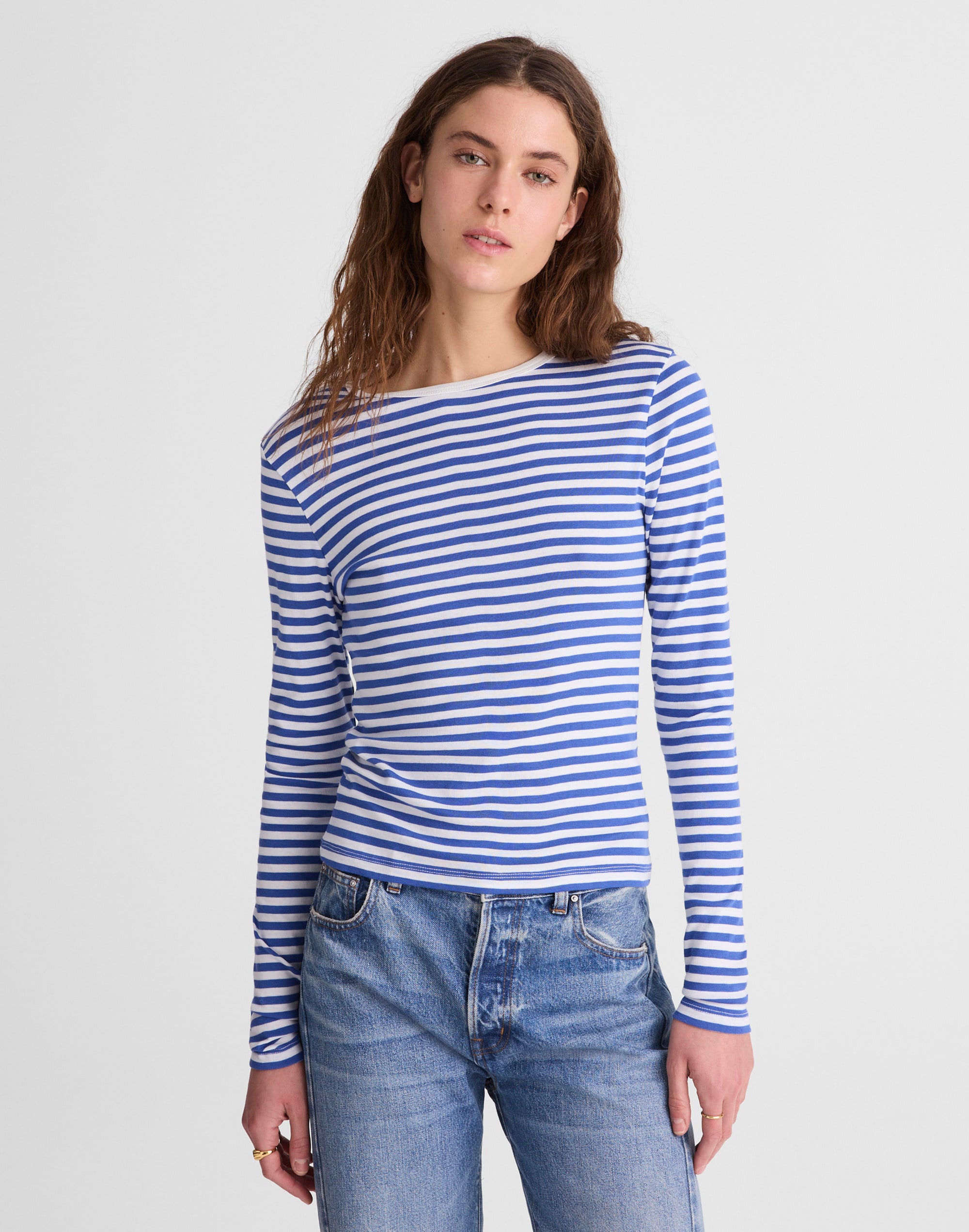 Crewneck Long-Sleeve Tee in SoSoft Cotton