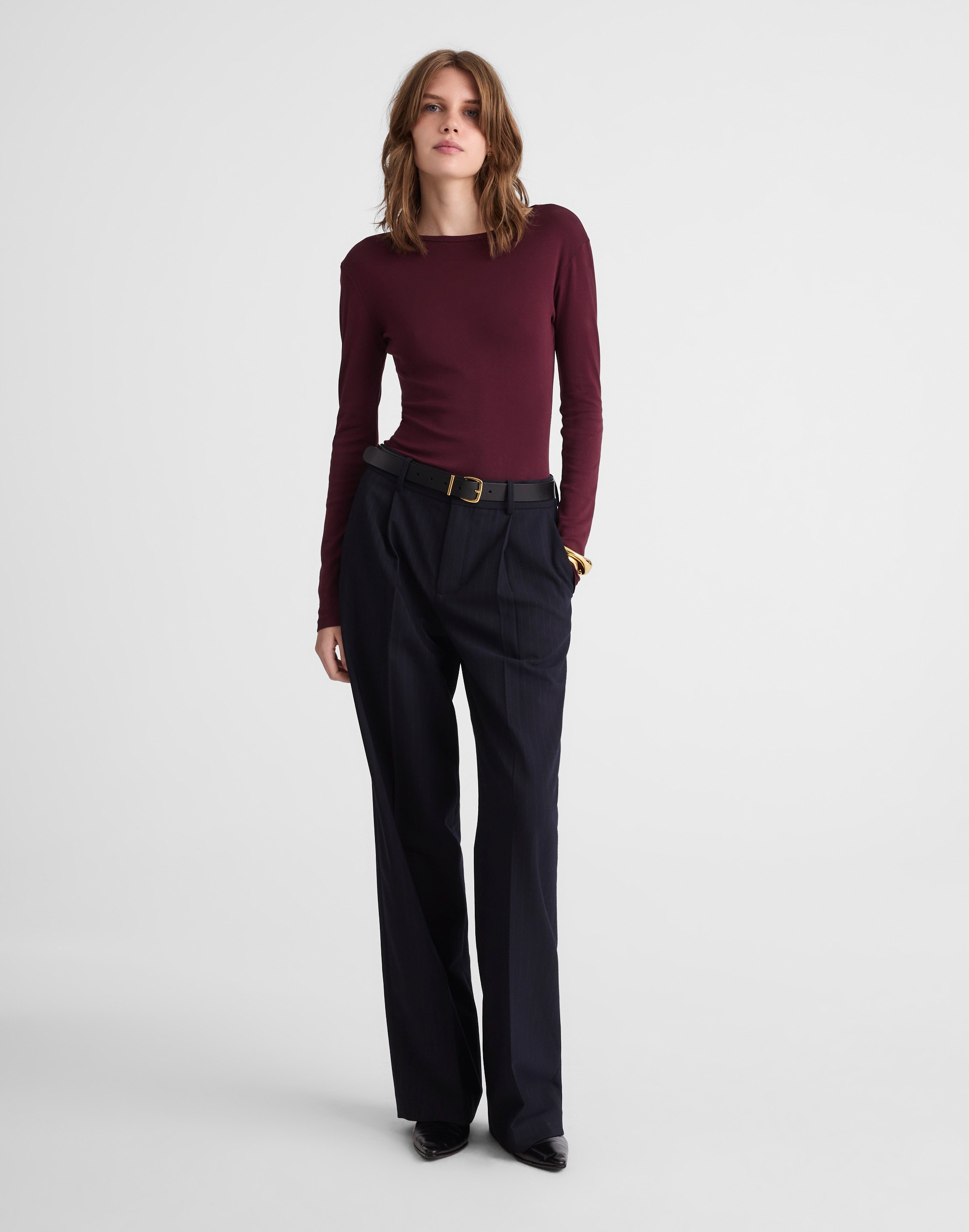 Crewneck Long-Sleeve Tee in SoSoft Cotton