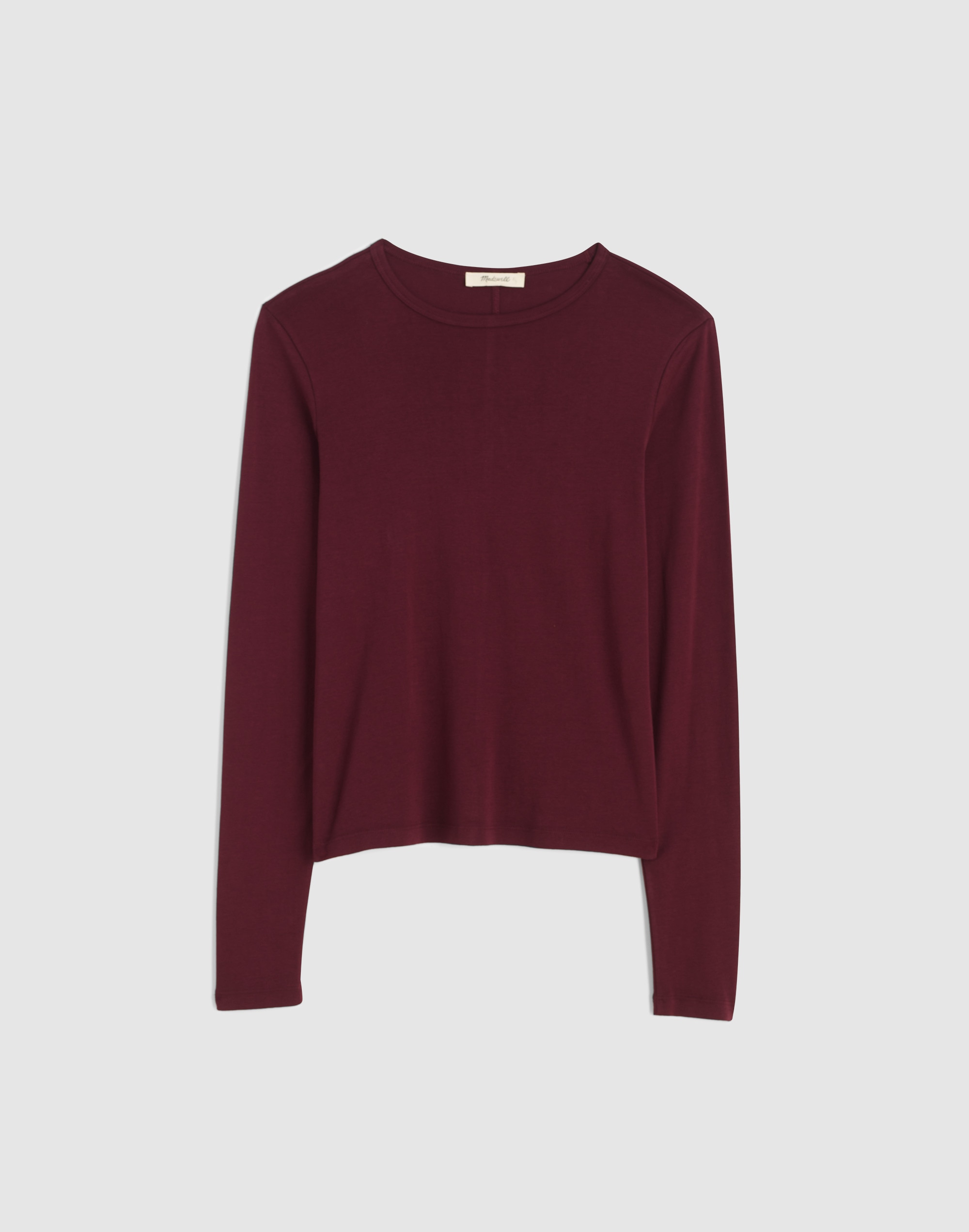 Crewneck Long-Sleeve Tee in SoSoft Cotton - Red