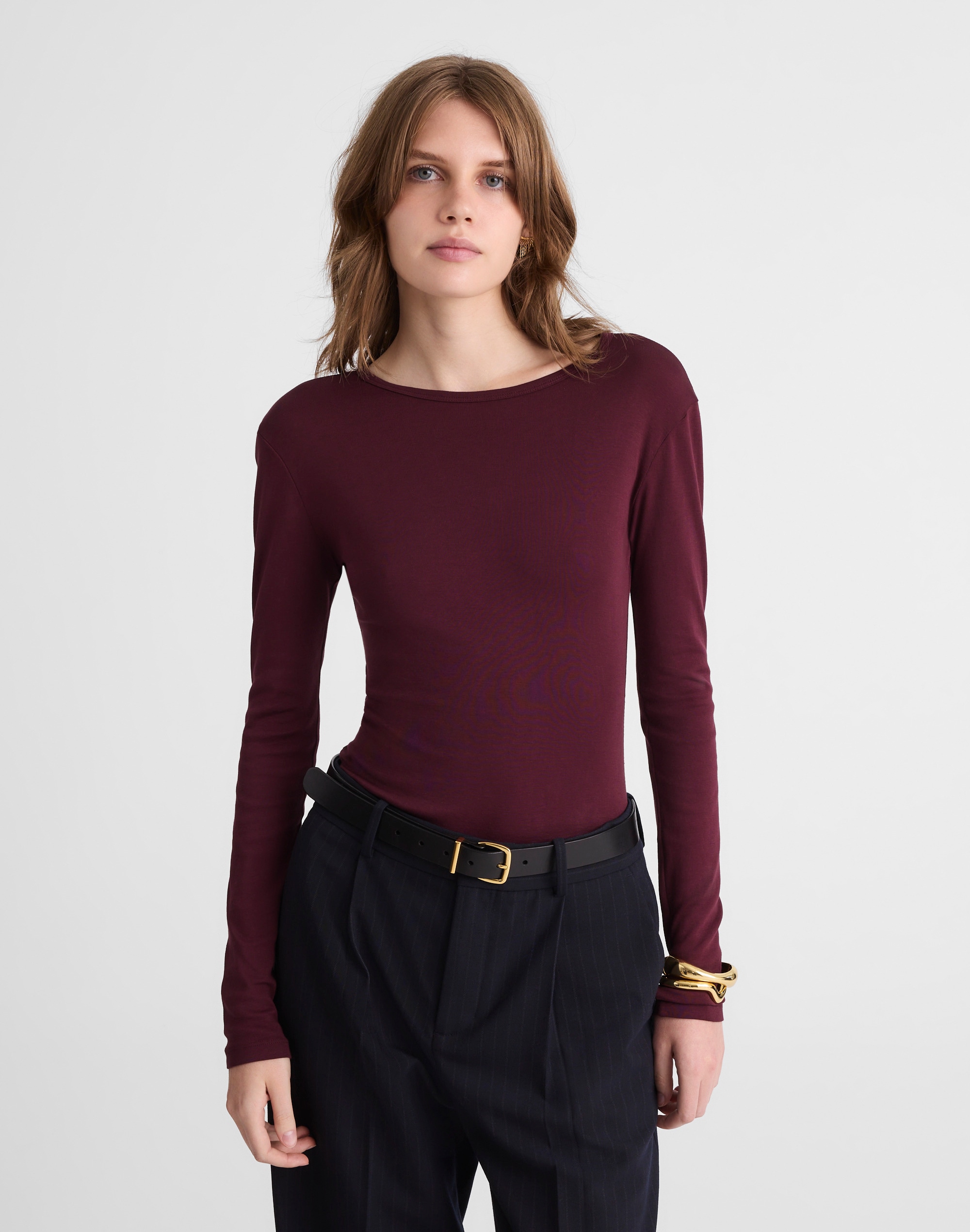 Crewneck Long-Sleeve Tee in SoSoft Cotton