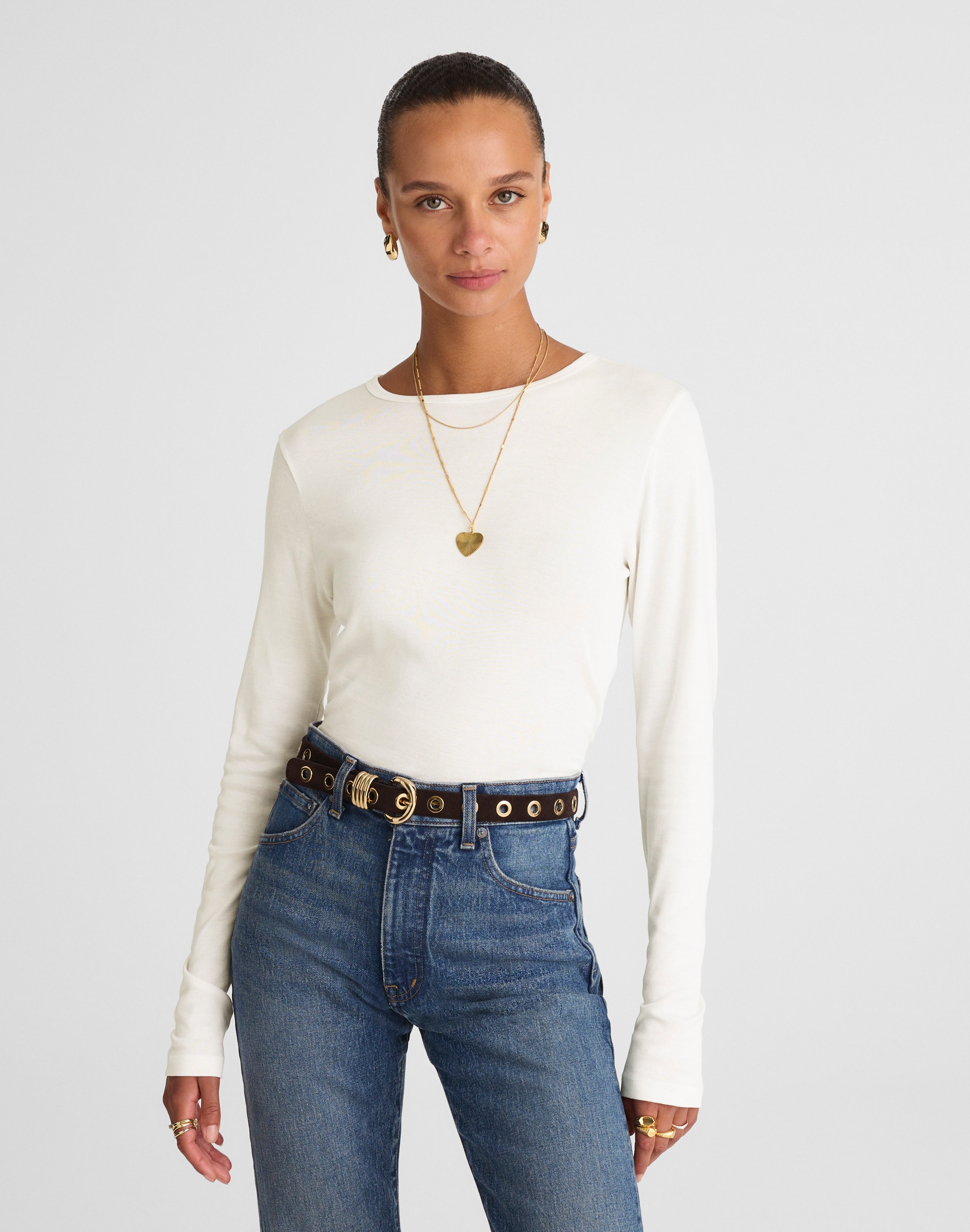 Crewneck Long-Sleeve Tee in SoSoft Cotton