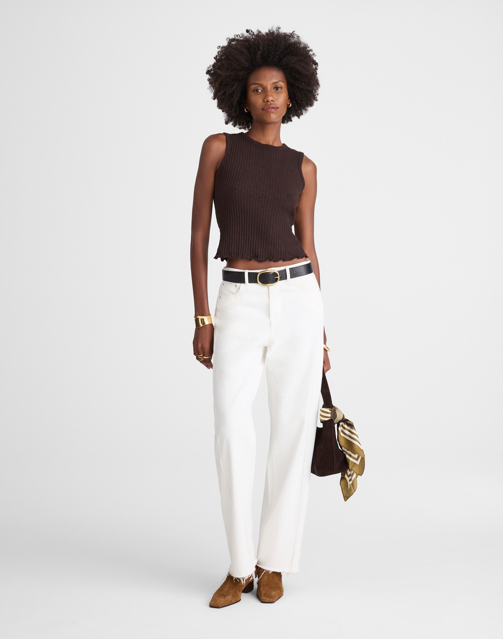 Lettuce-Hem Ribbed Tank