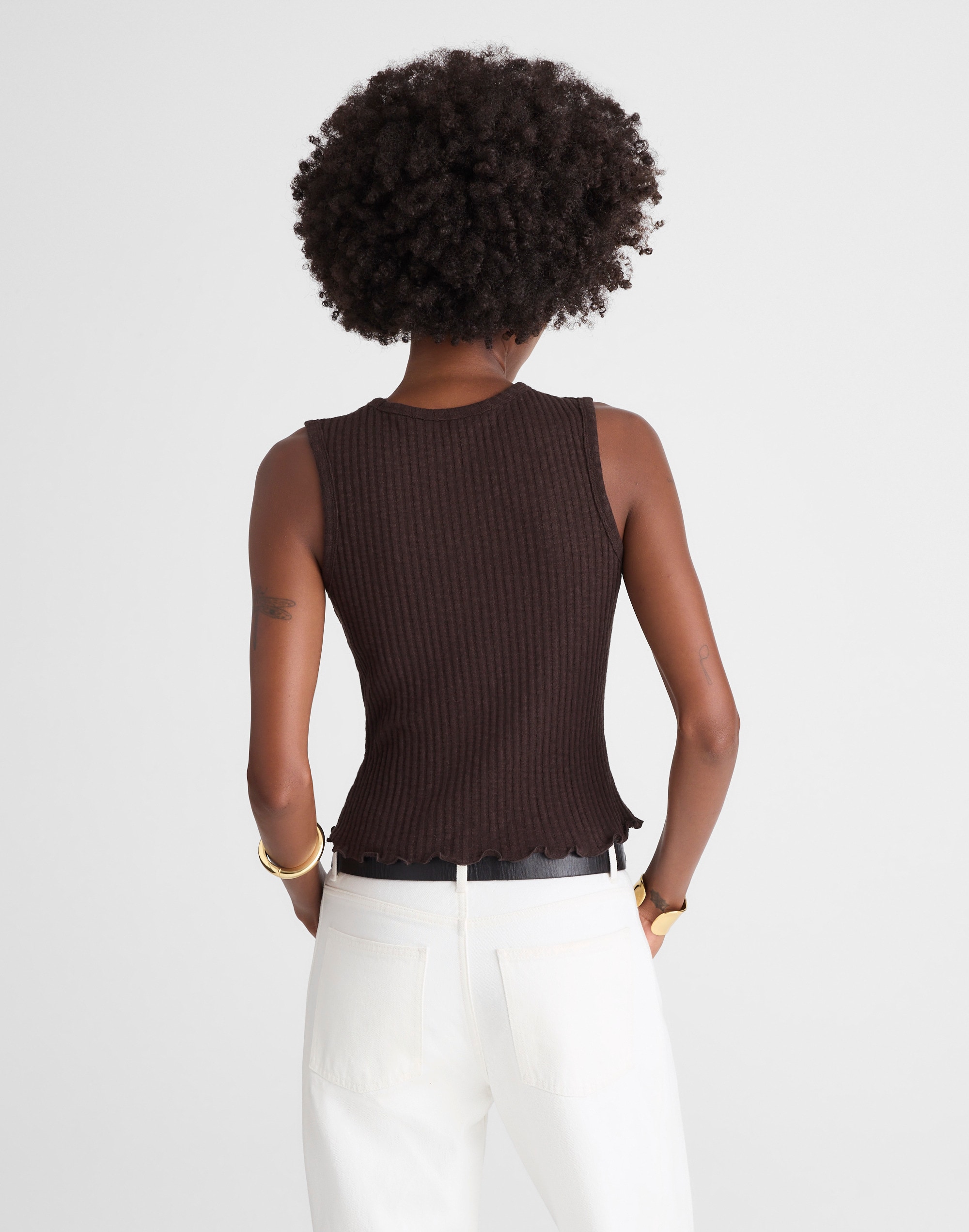 Lettuce-Hem Ribbed Tank