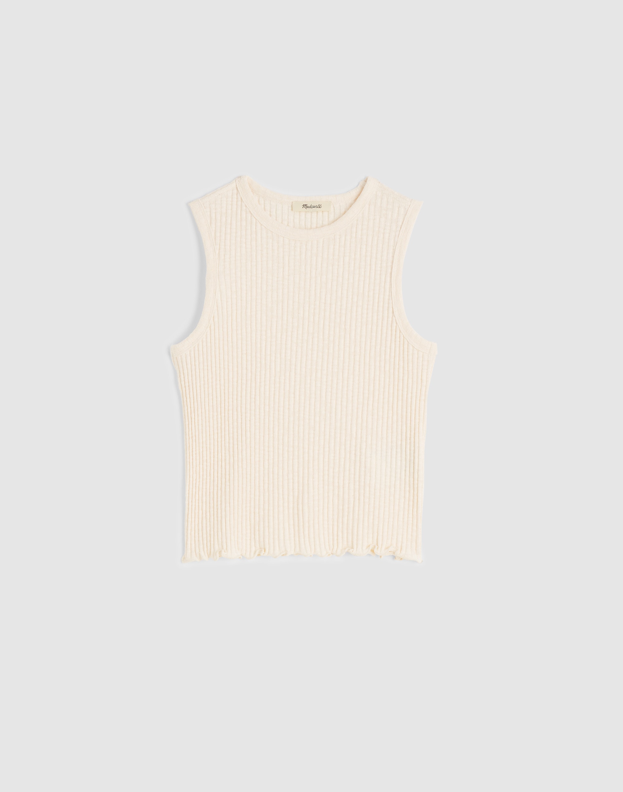 lettuce-hem ribbed tank