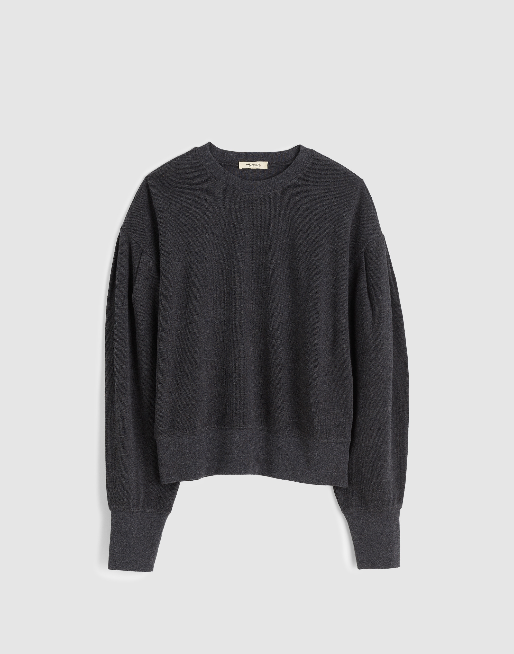 Double-Faced Puff-Sleeve Sweatshirt