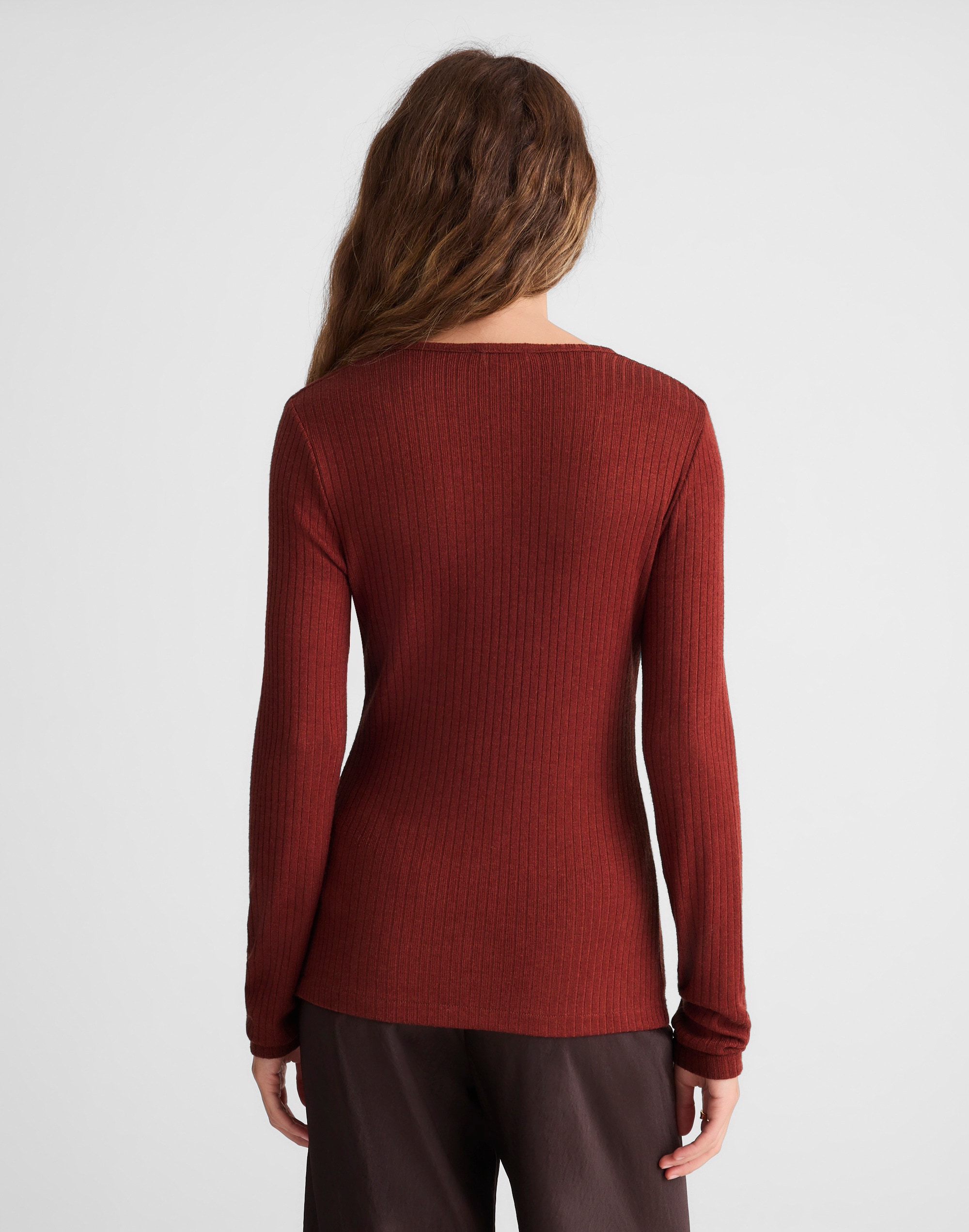 Textural Cutaway Crewneck Cardigan