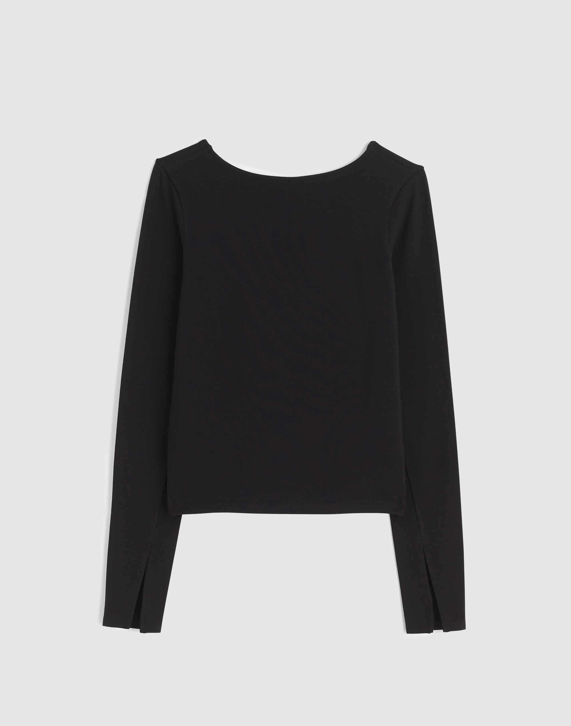 Long-Sleeve Scoopback Tee