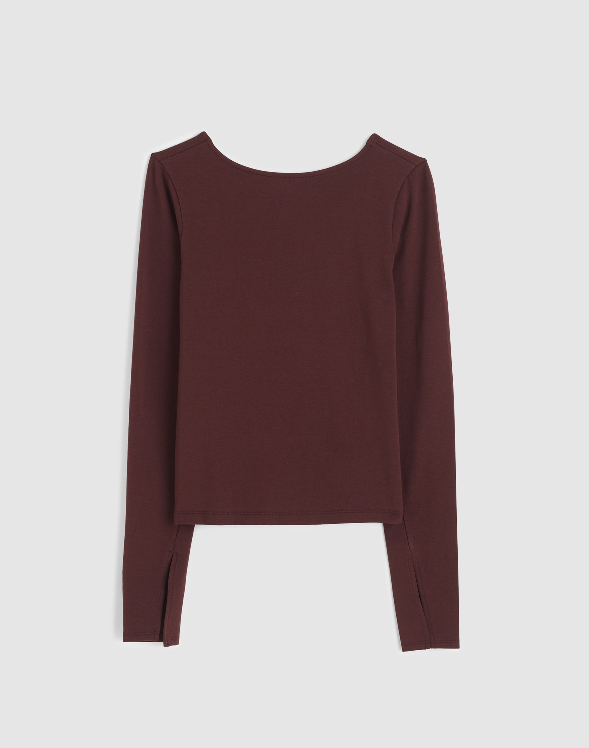 Long-Sleeve Scoopback Tee