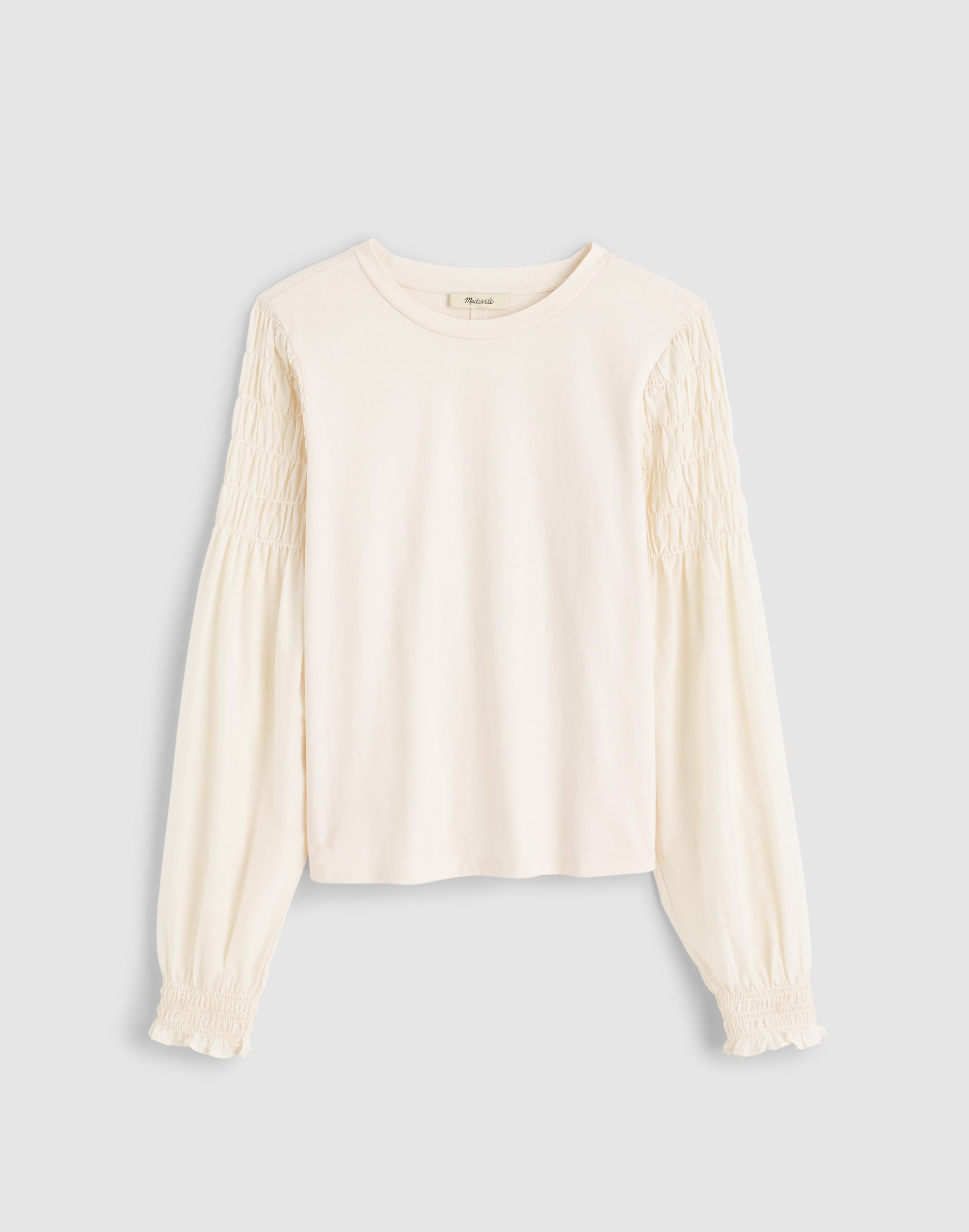 Smocked Long-Sleeve Tee