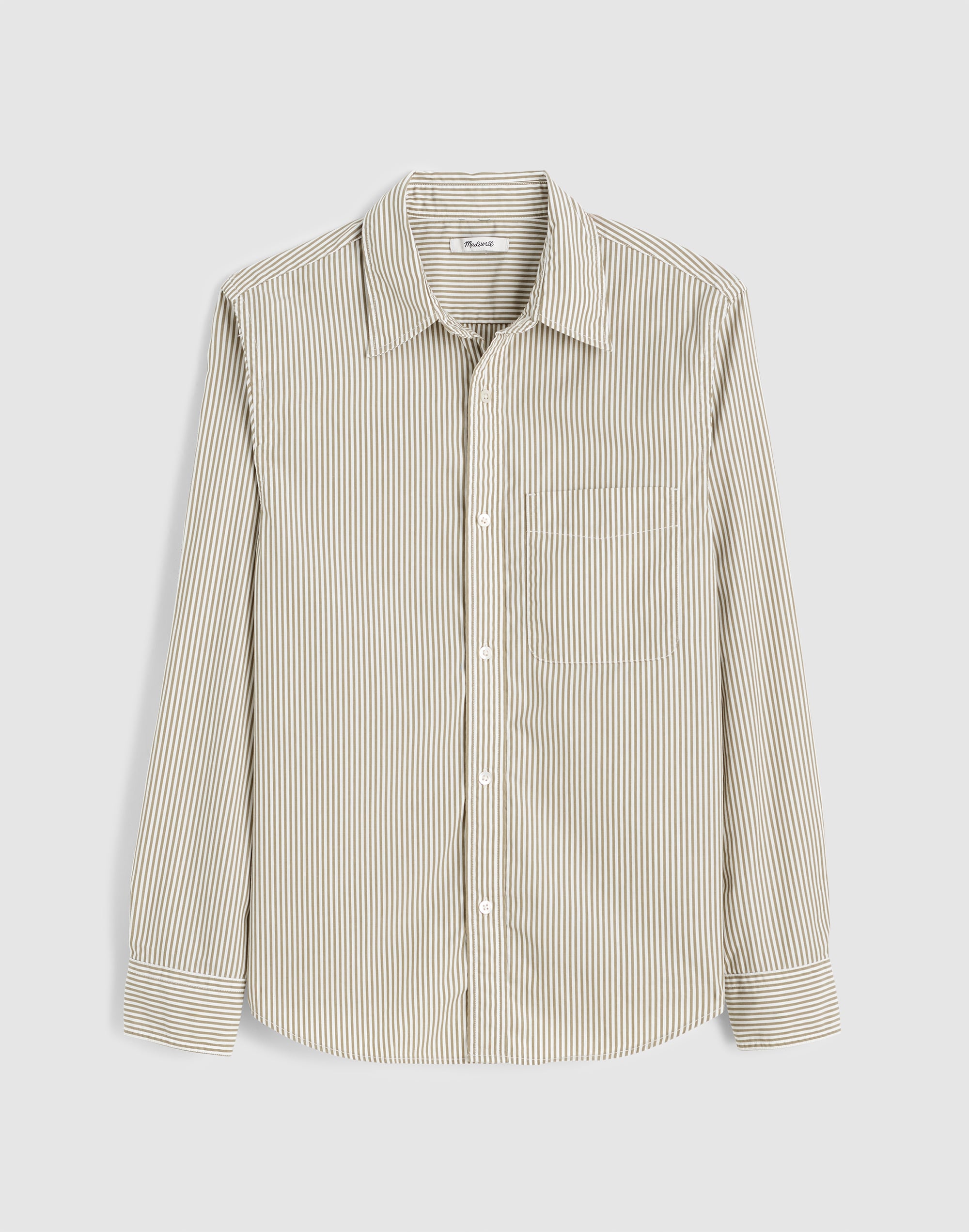 Cotton Poplin Button-Up Shirt
