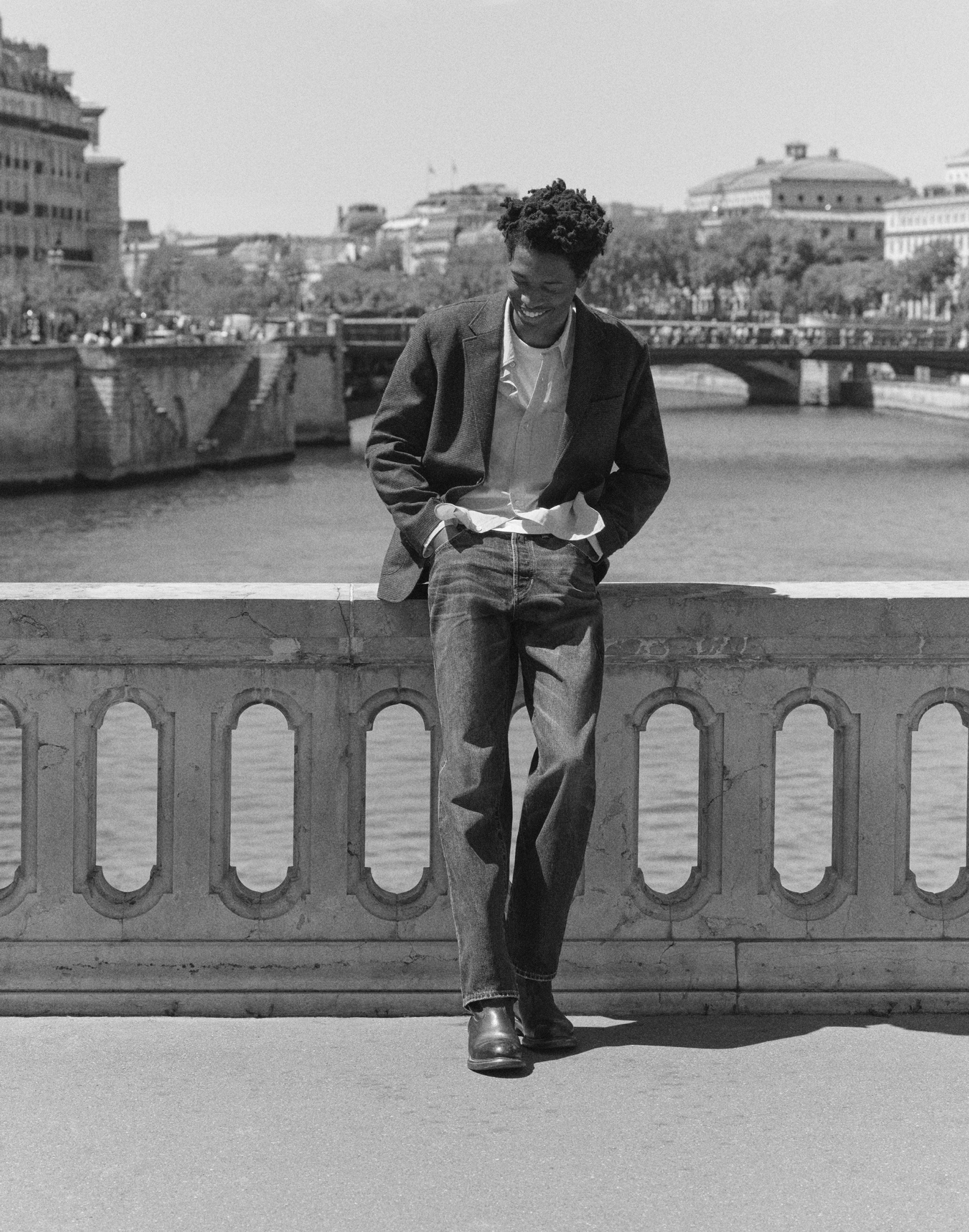 Cotton Poplin Button-Up Shirt