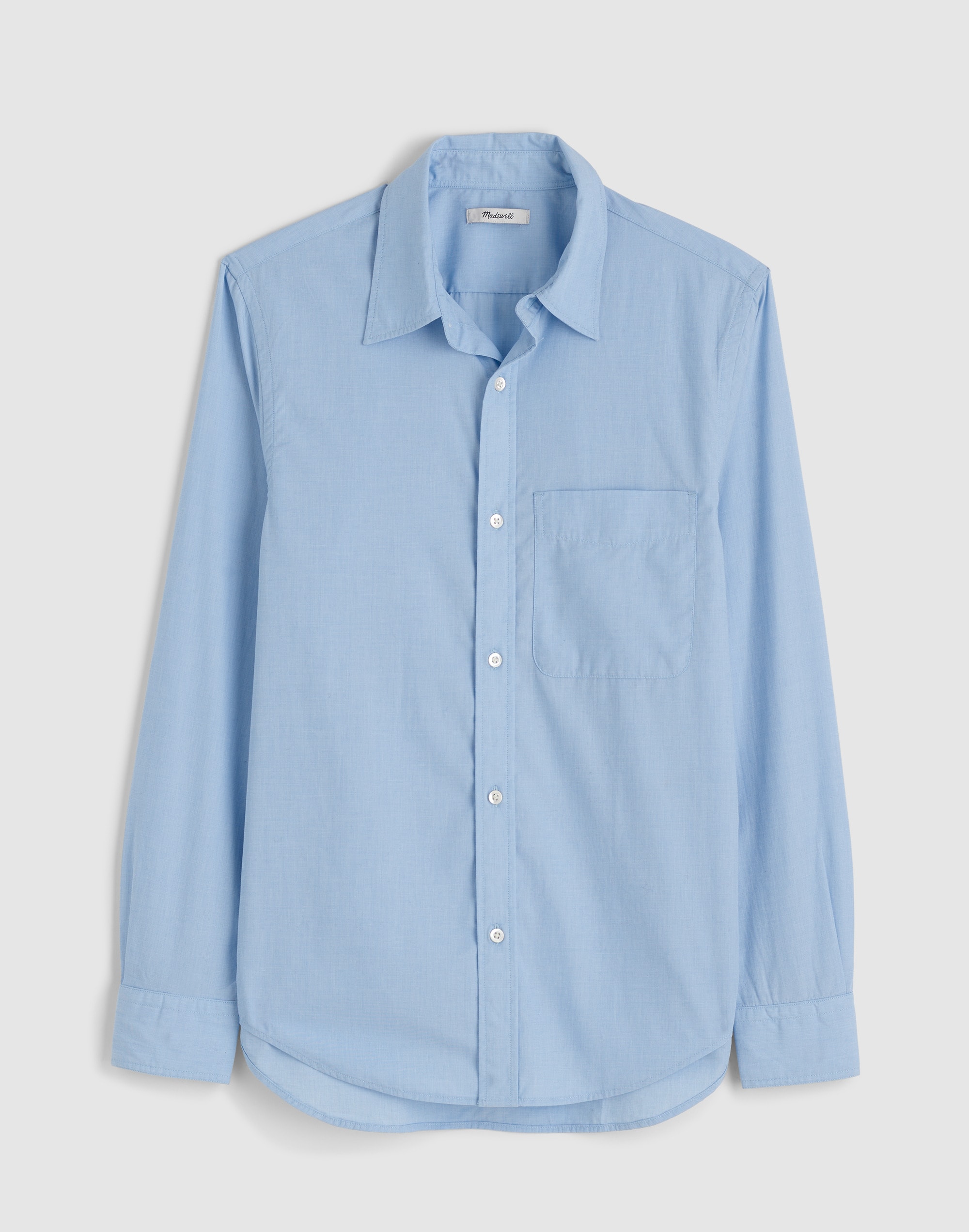 Cotton Poplin Button-Up Shirt