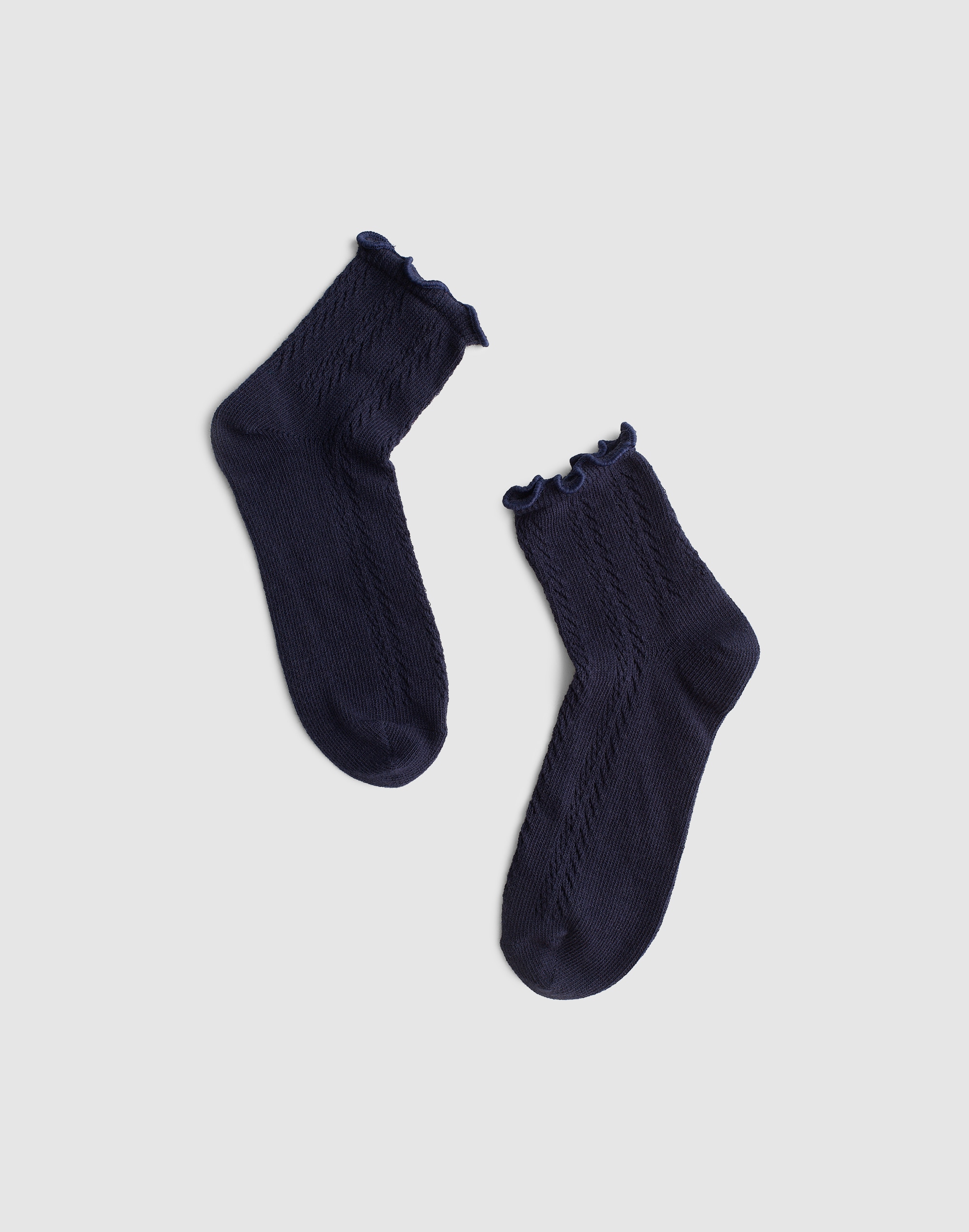 textured-knit ankle socks