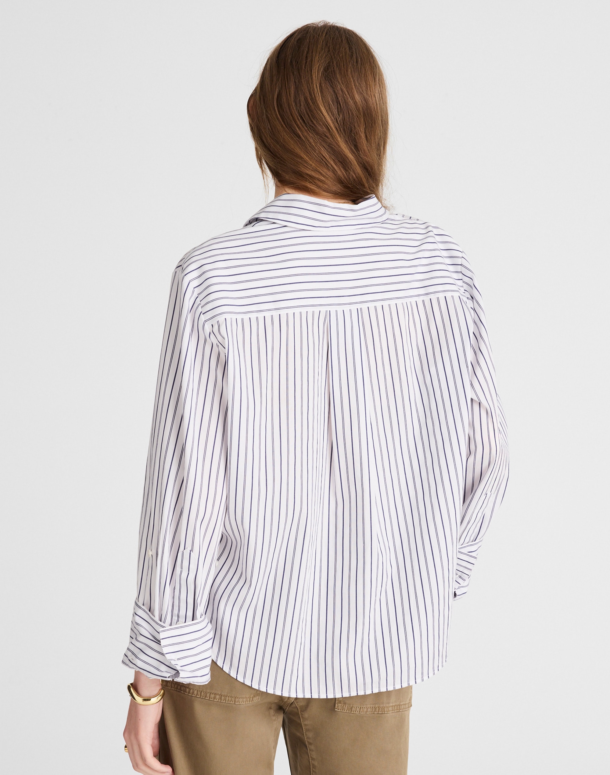 Easy Y-Neck Button-Up Shirt