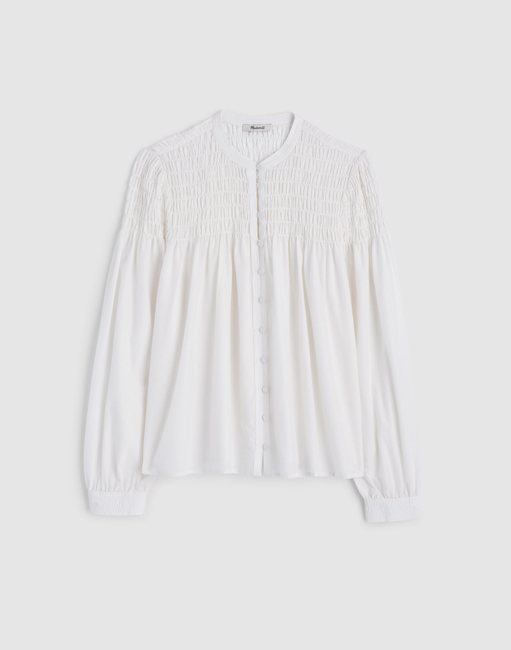 Smocked Top in Cotton-Silk Blend