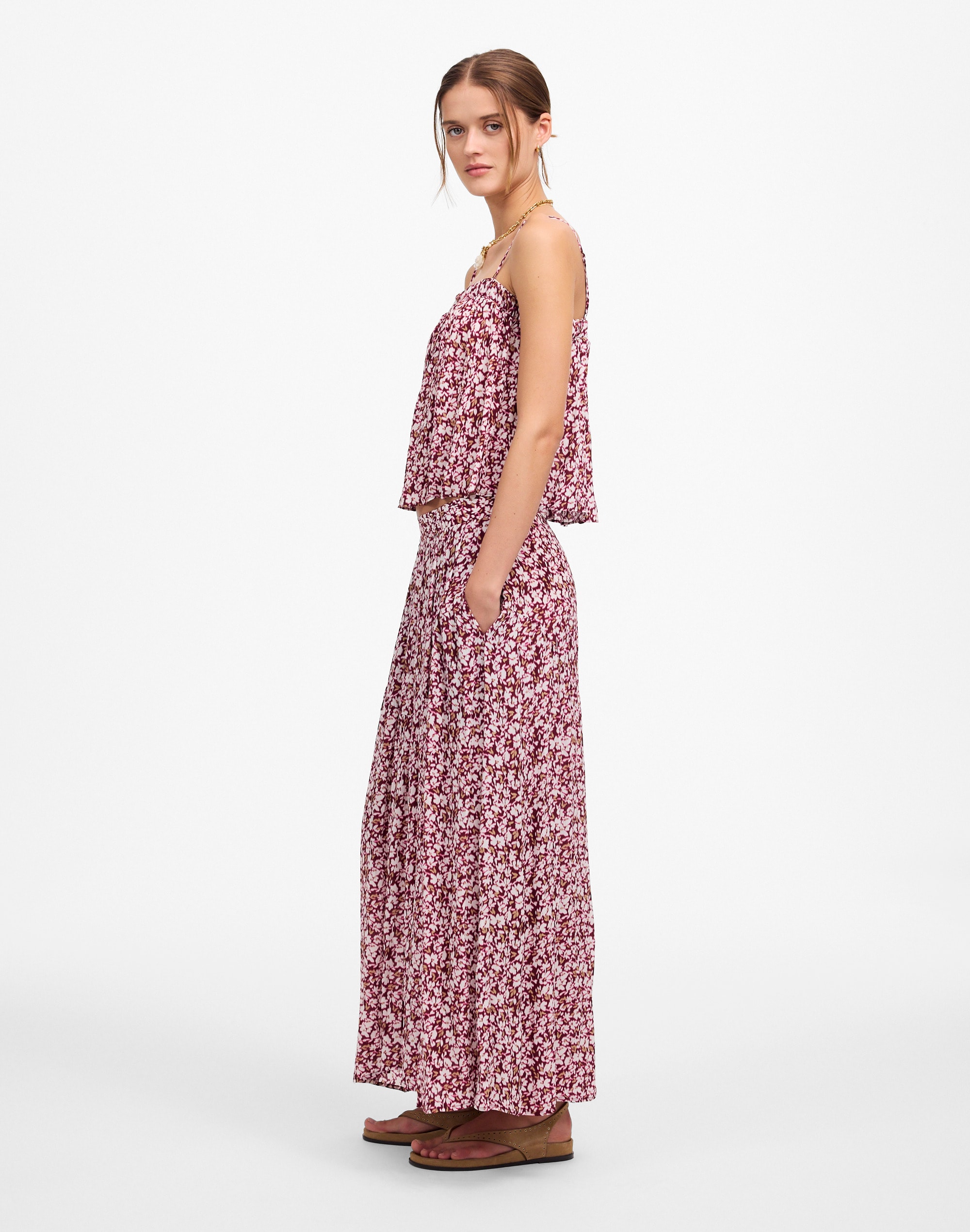 Shirred Maxi Skirt