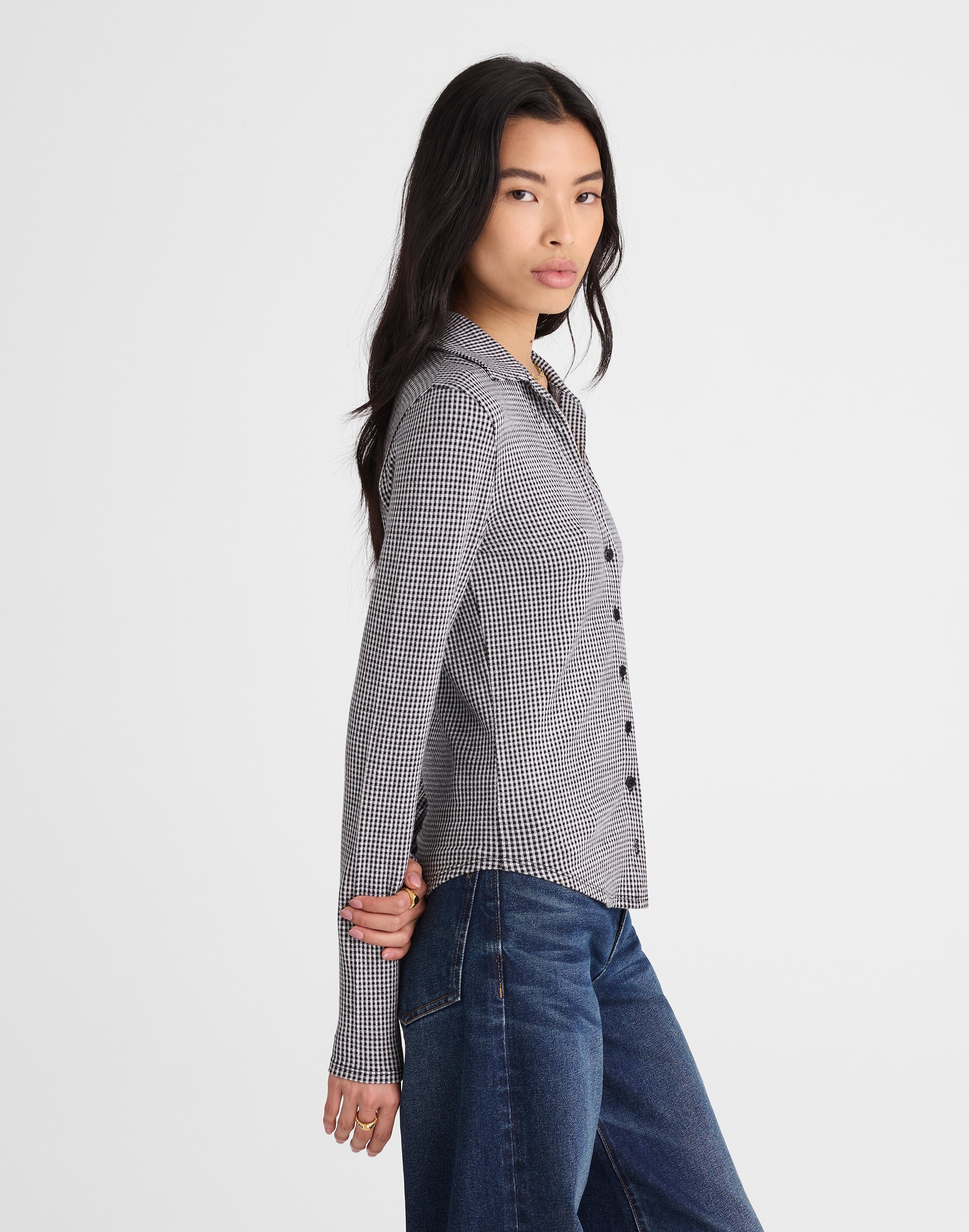 Camp Long-Sleeve Top in Gingham