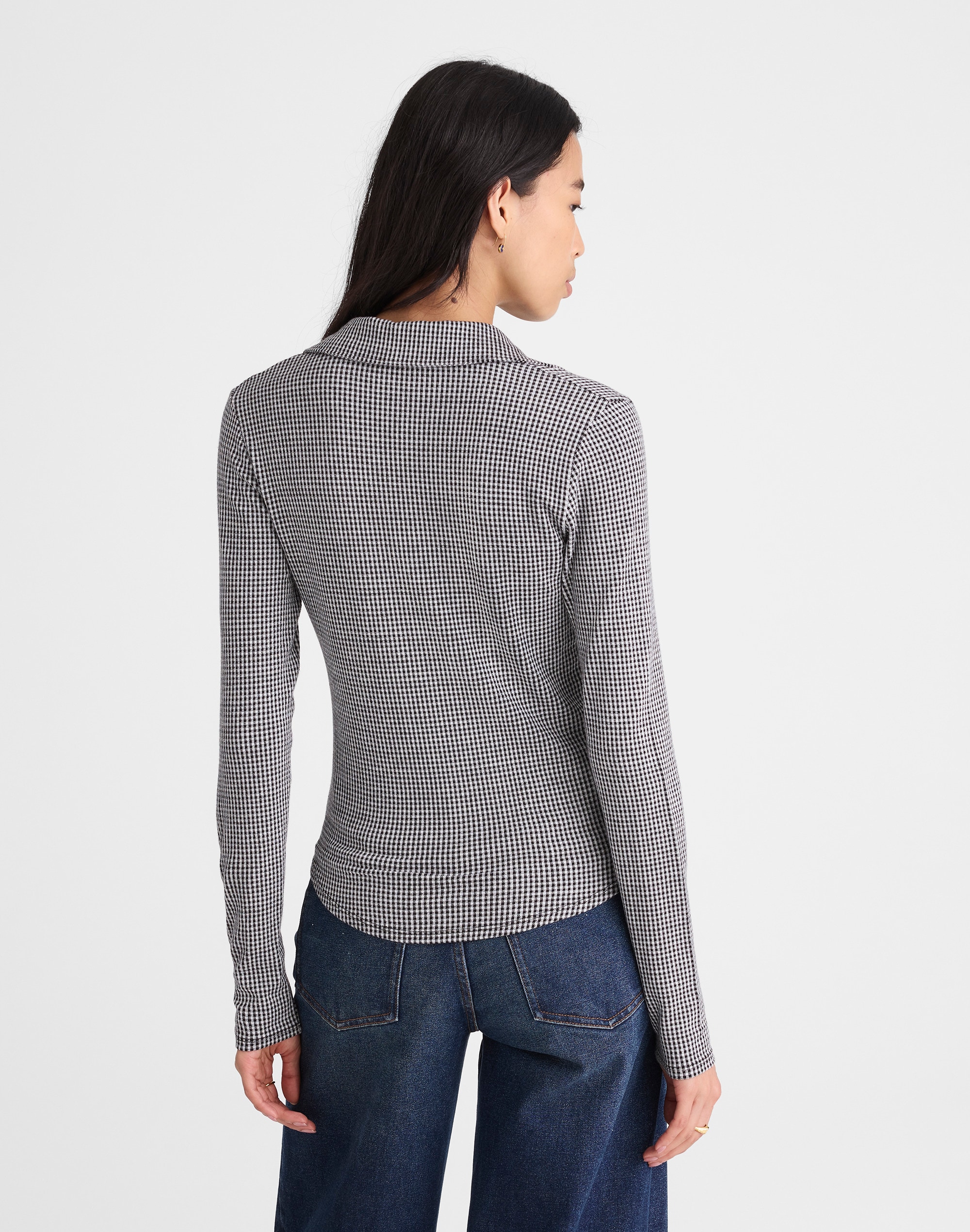 Camp Long-Sleeve Top in Gingham