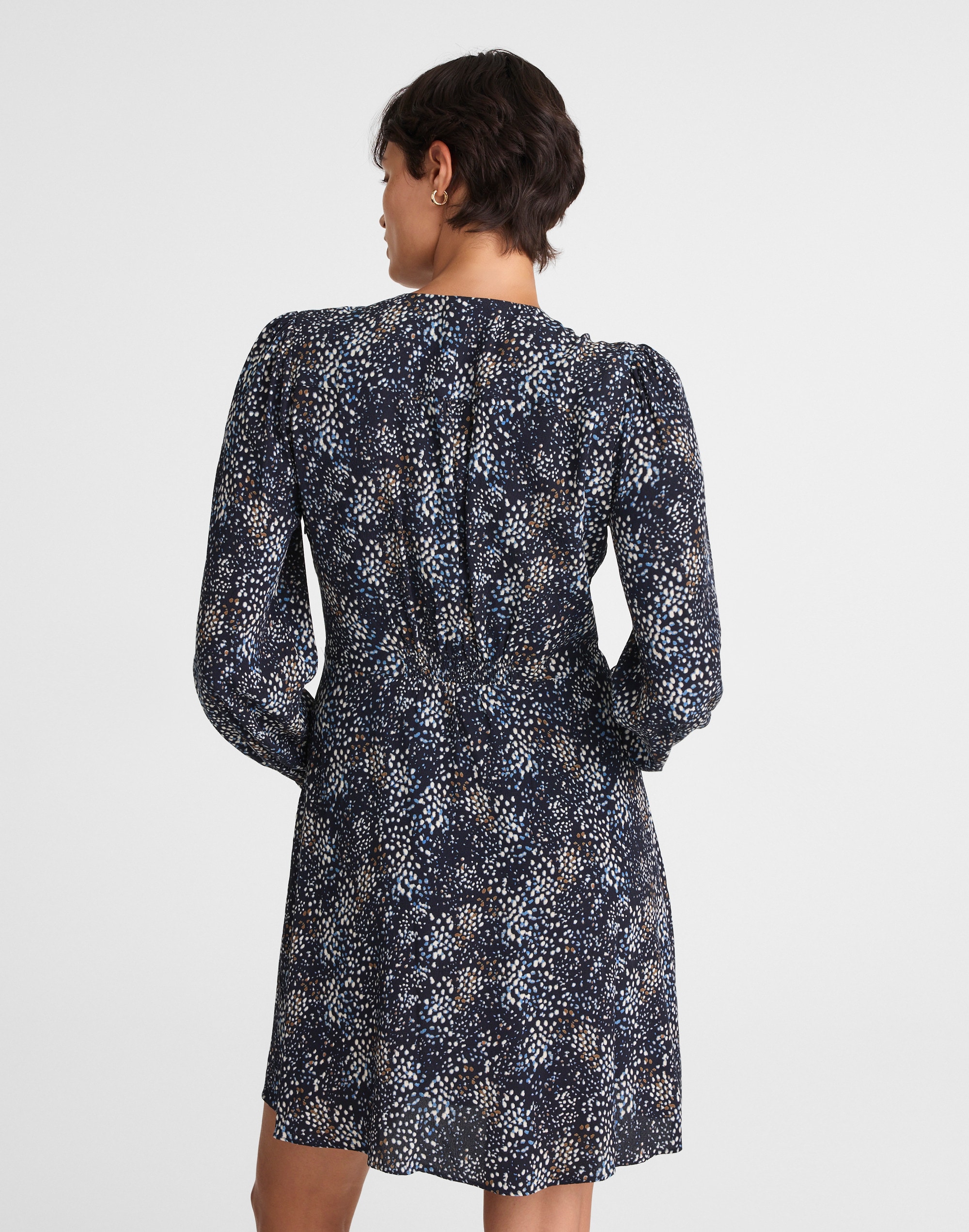 Faux-Wrap Midi Dress in Floral Alternate Image 4