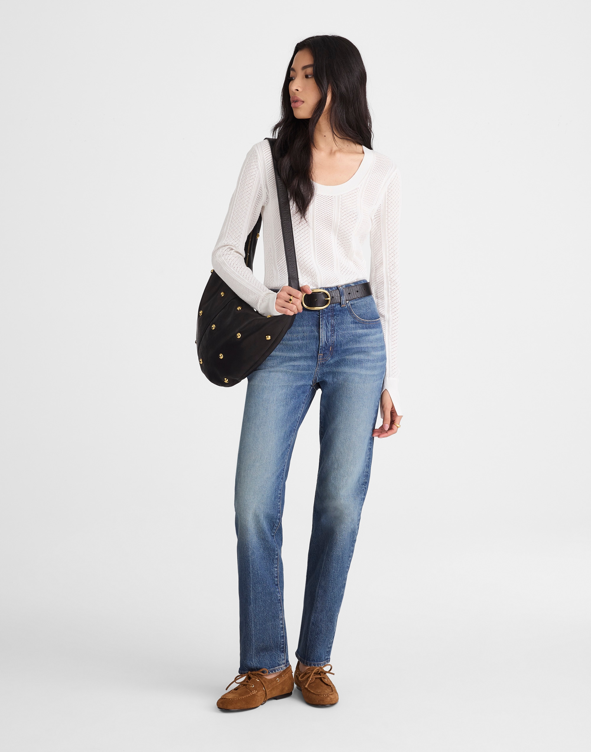 The Signature Knit Lace-Stitch Sweater