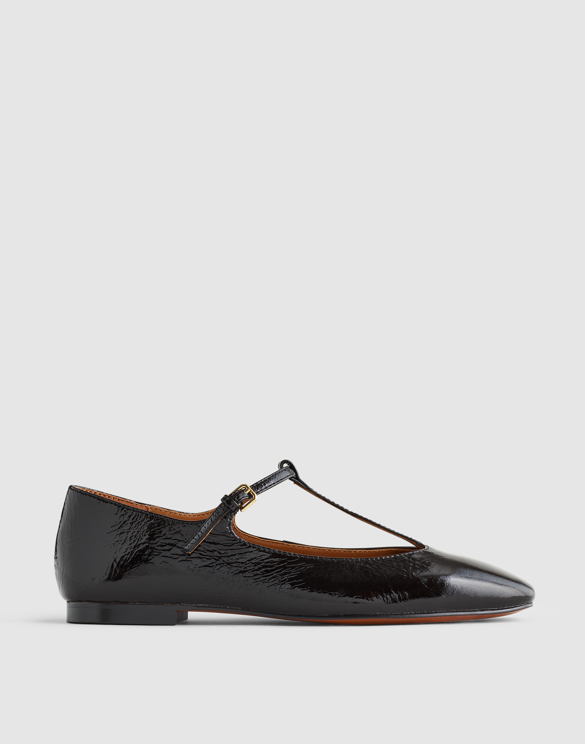 the mylie t-strap flat in leather