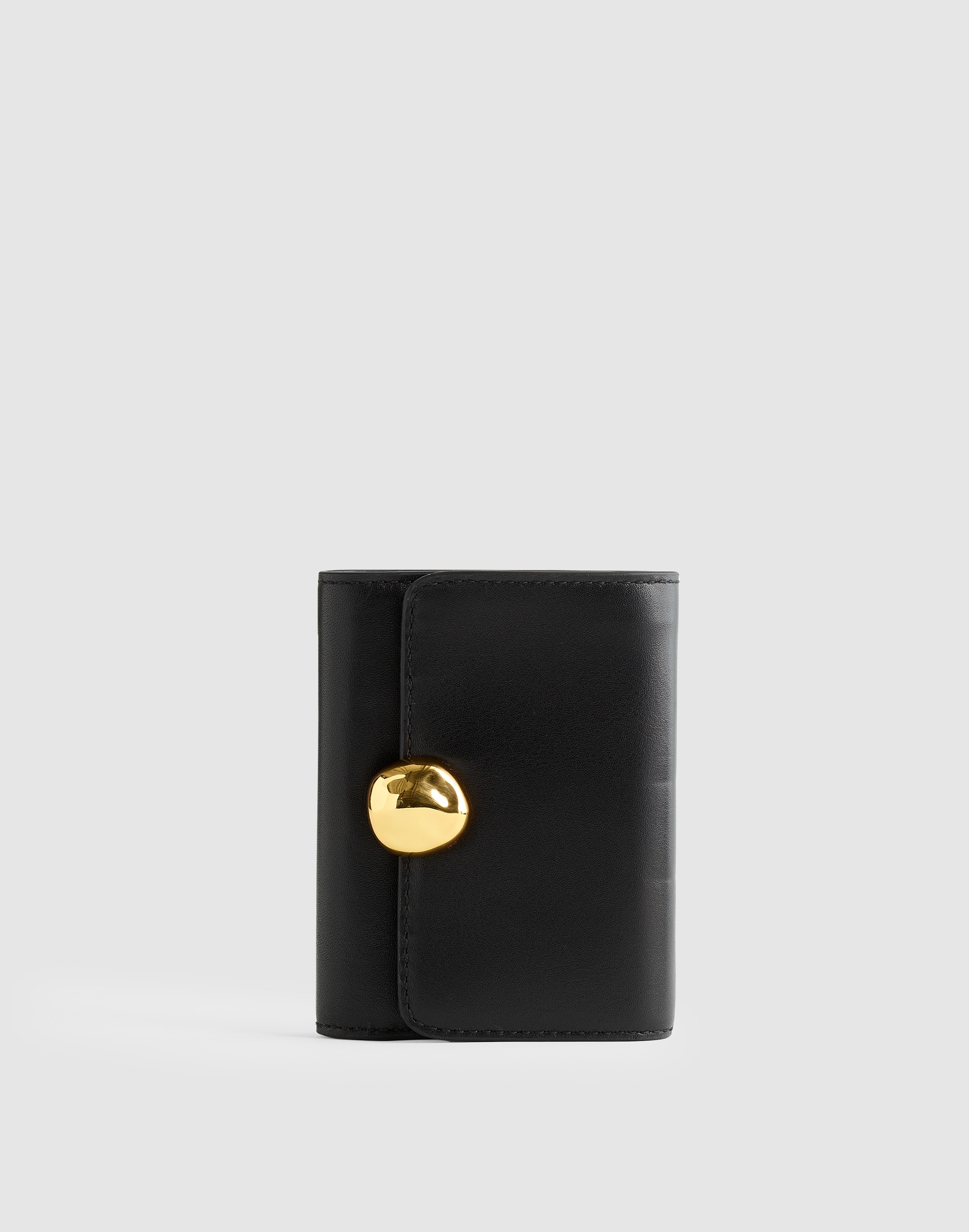 the sculpted metal trifold wallet