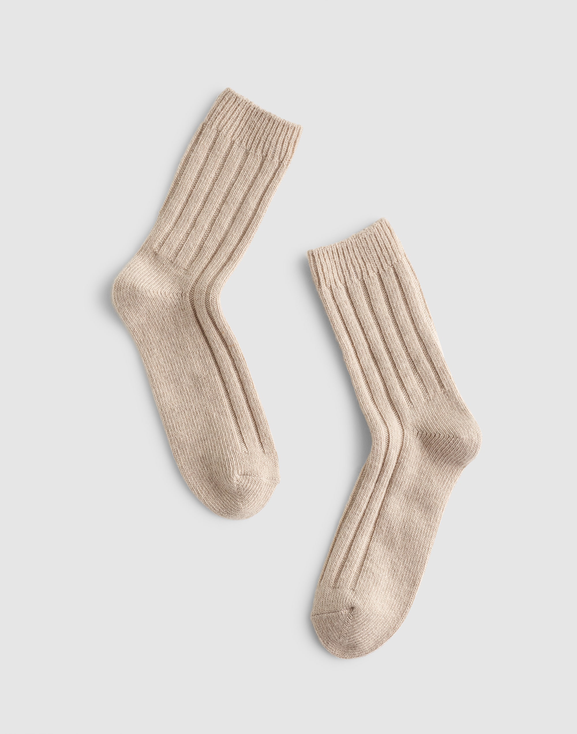 Ribbed Crew Socks