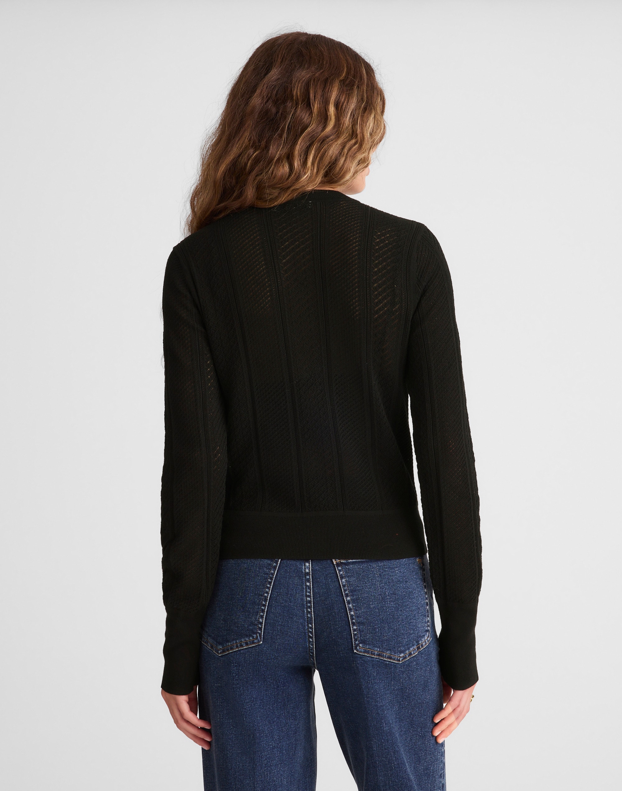 The Signature Knit Pointelle Cardigan