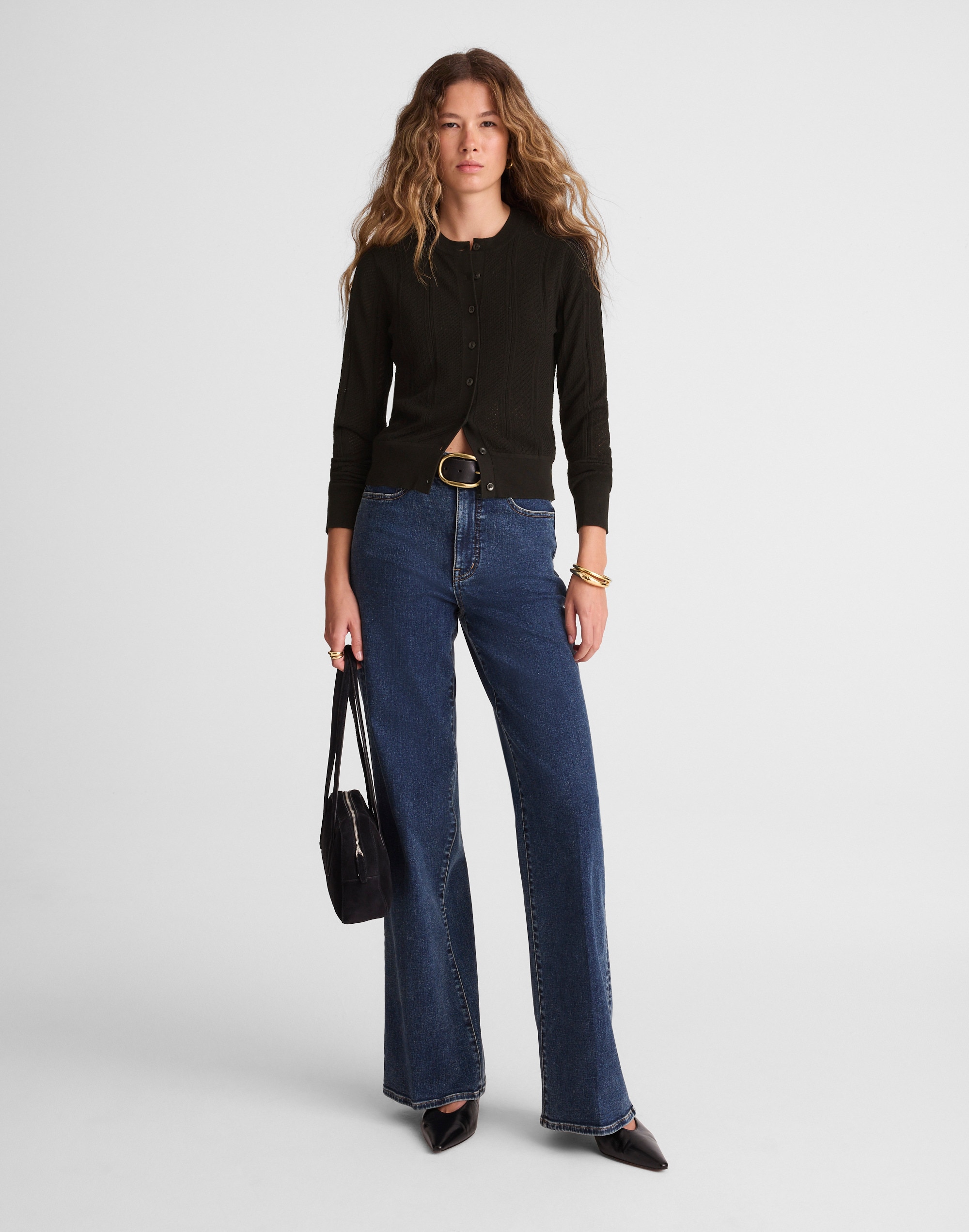 The Signature Knit Pointelle Cardigan