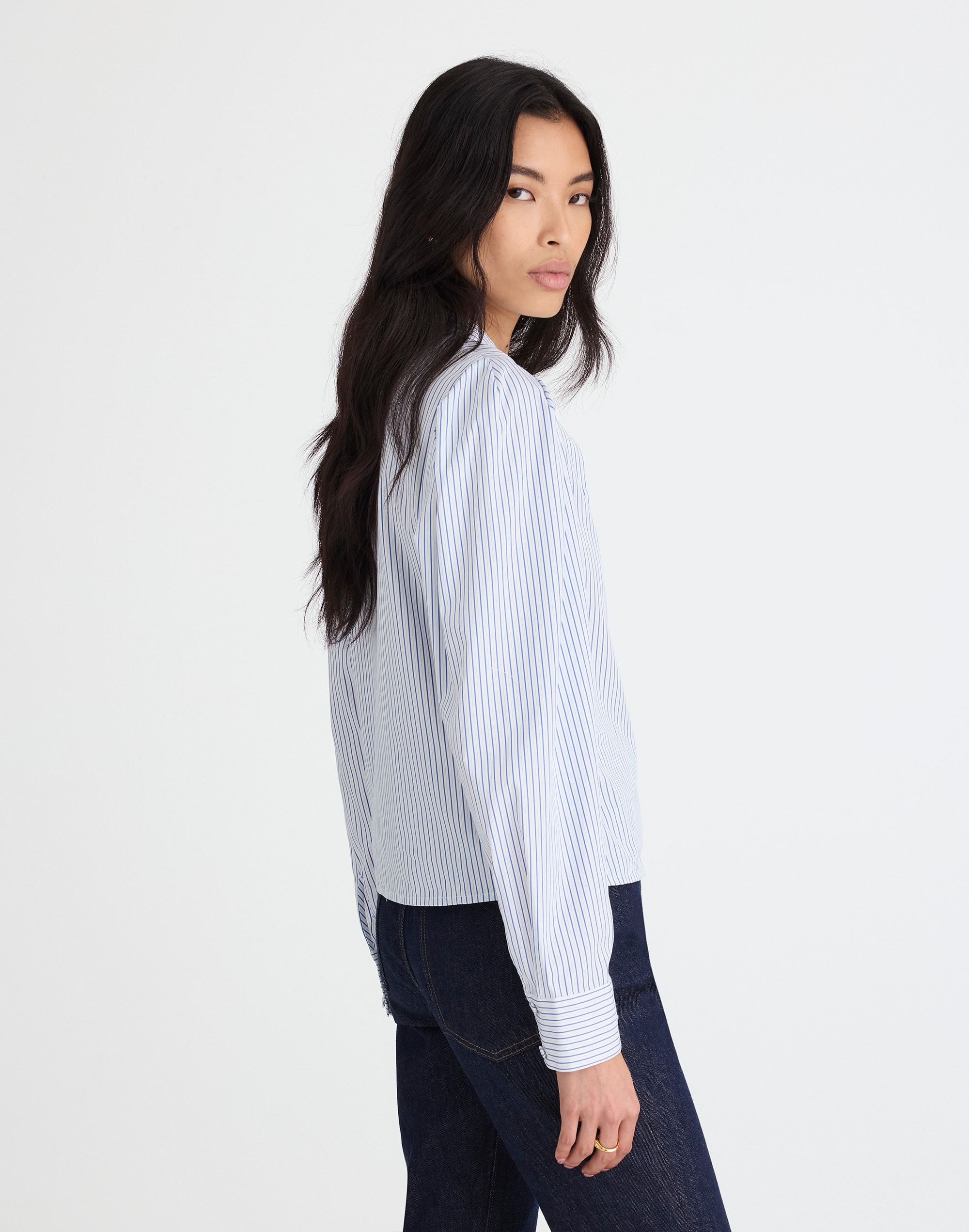 Puff-Sleeve Button-Up Shirt