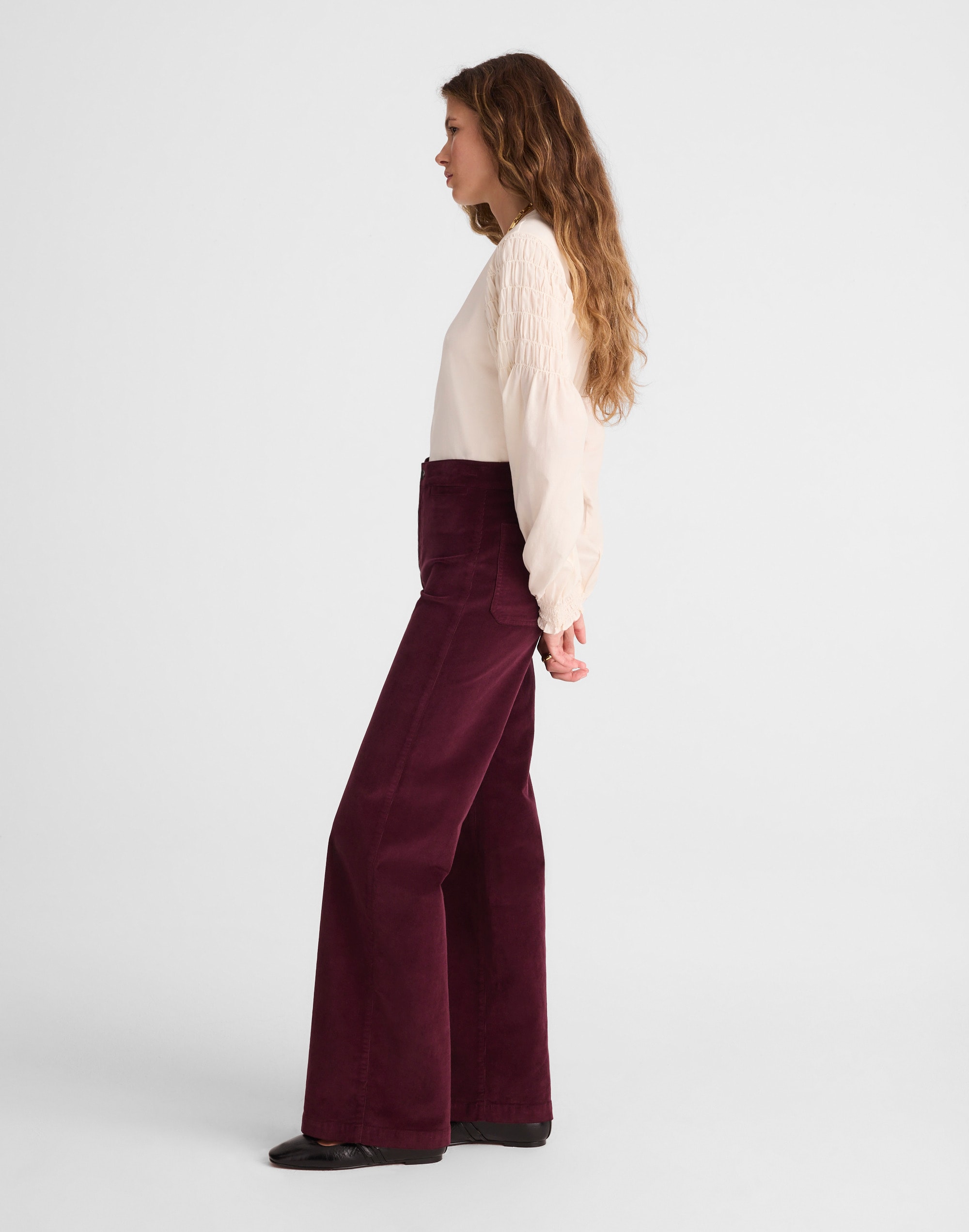 The Petite Wide-Leg Pant in Corduroy Alternate Image 3