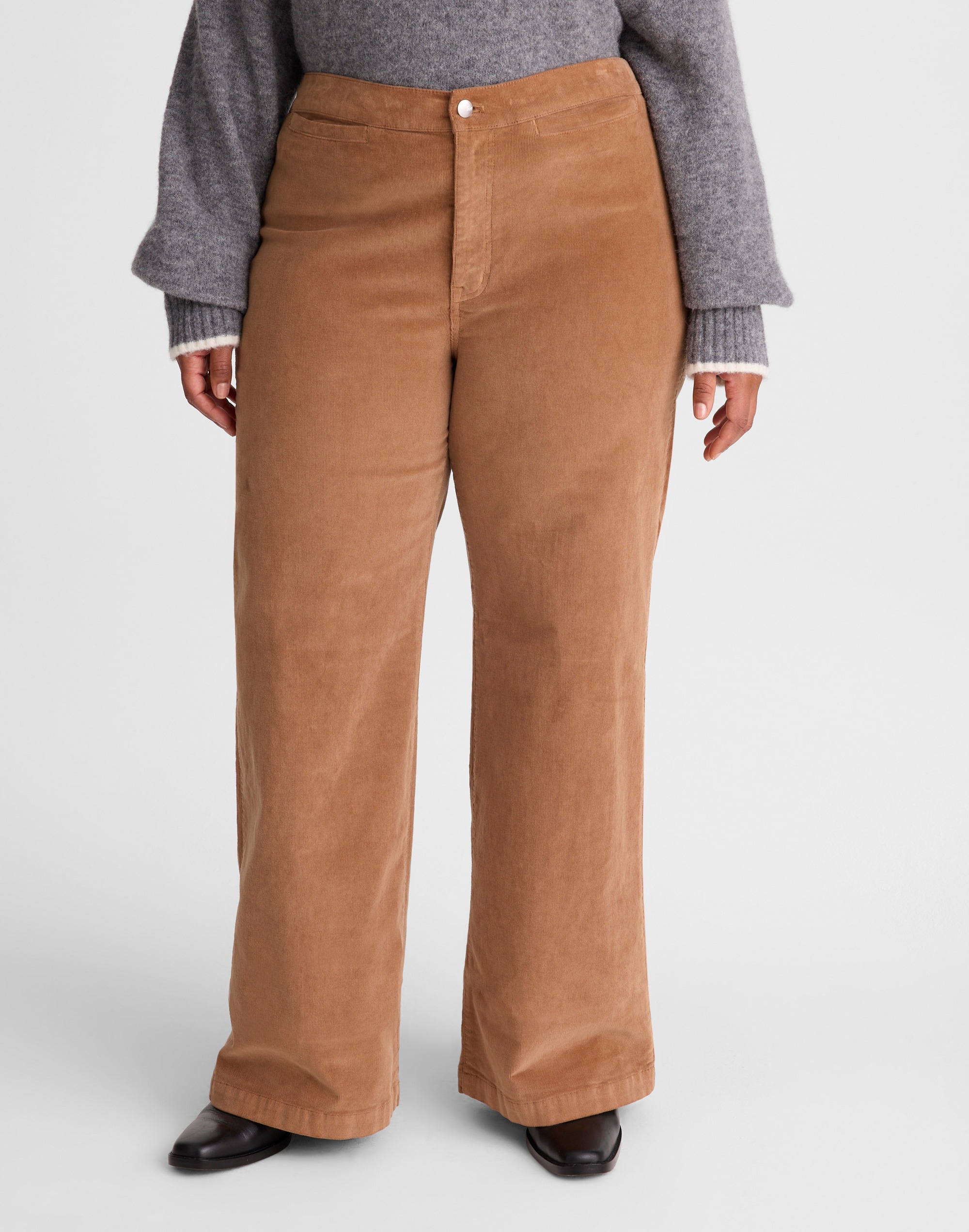 The Plus Wide-Leg Pant Corduroy