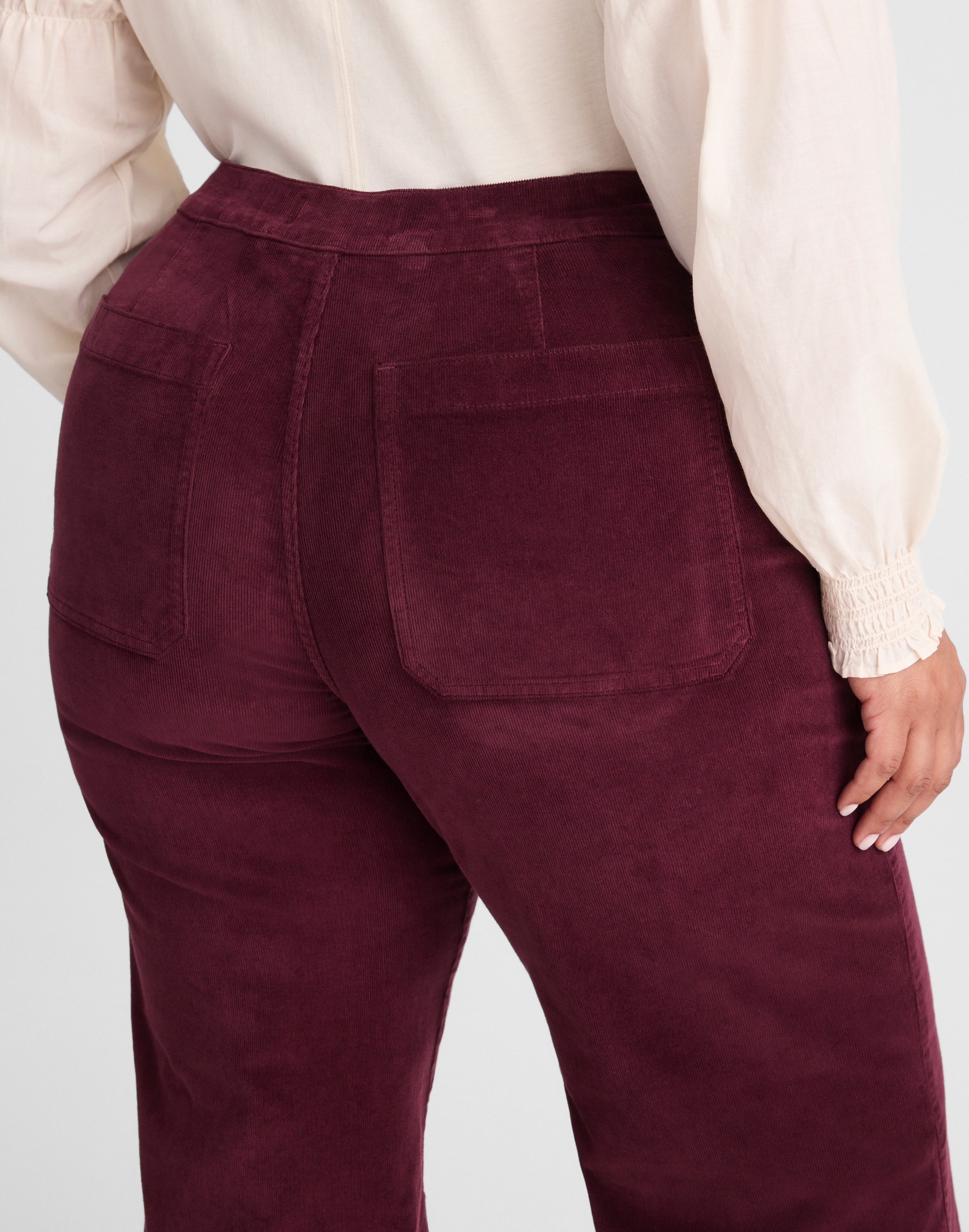 The Plus Wide-Leg Pant in Corduroy