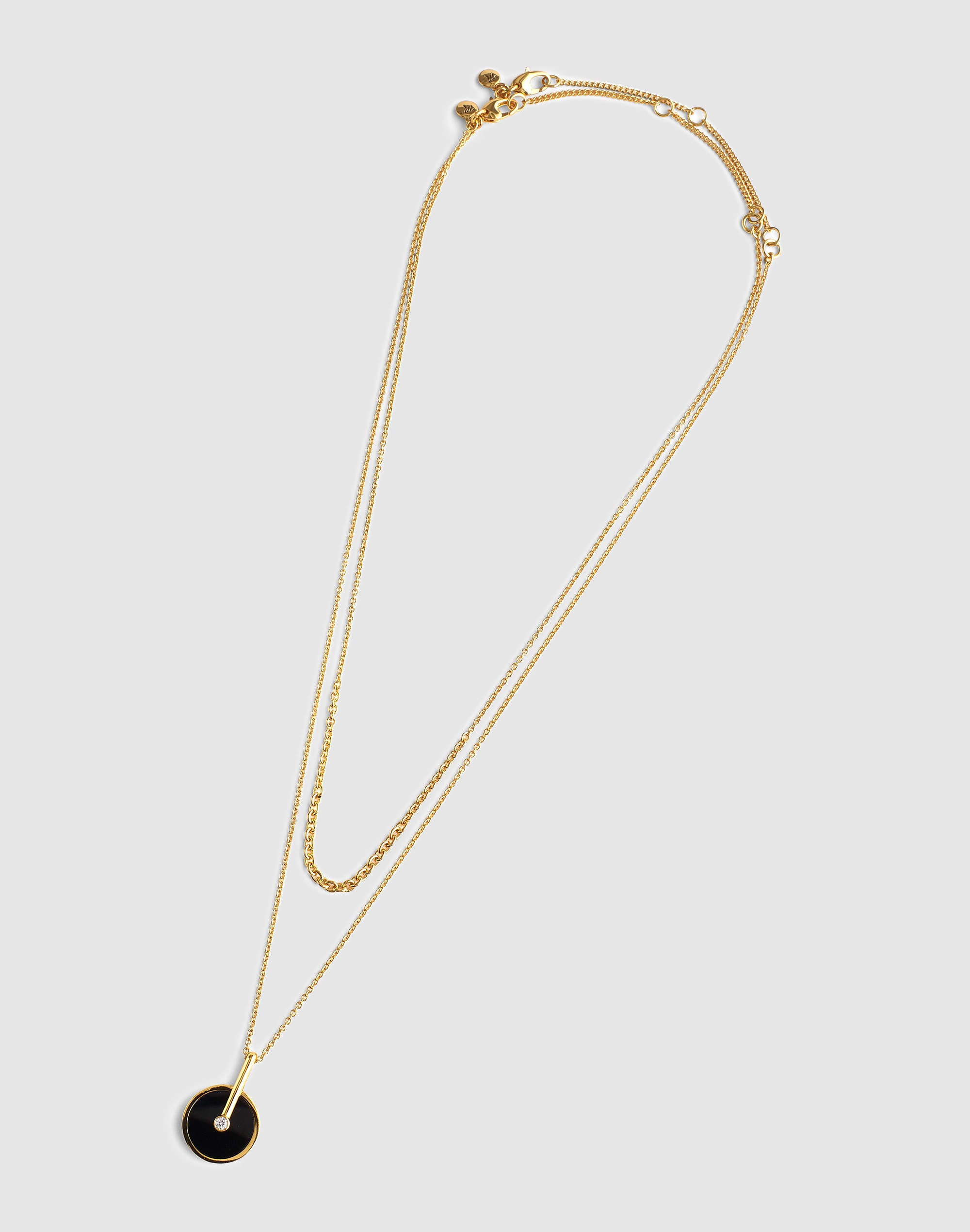 Two-Pack Stone Inlay Coin Necklace Set