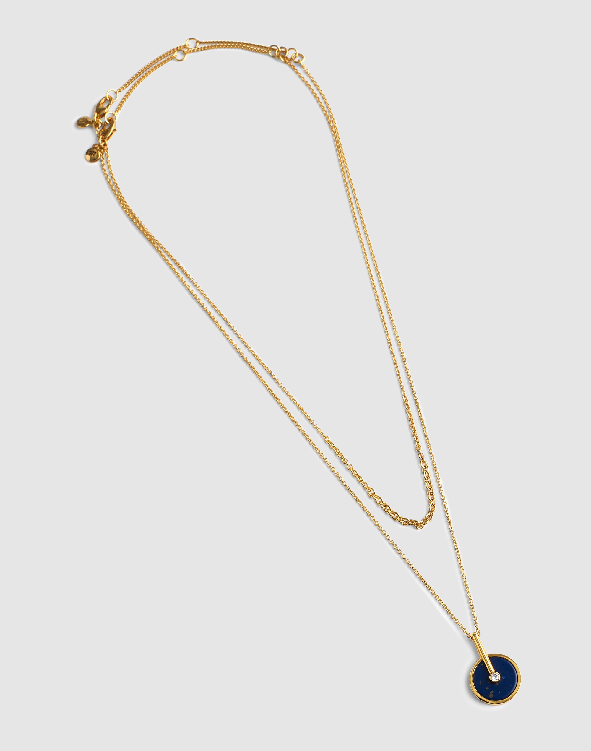 Two-Pack Stone Inlay Coin Necklace Set