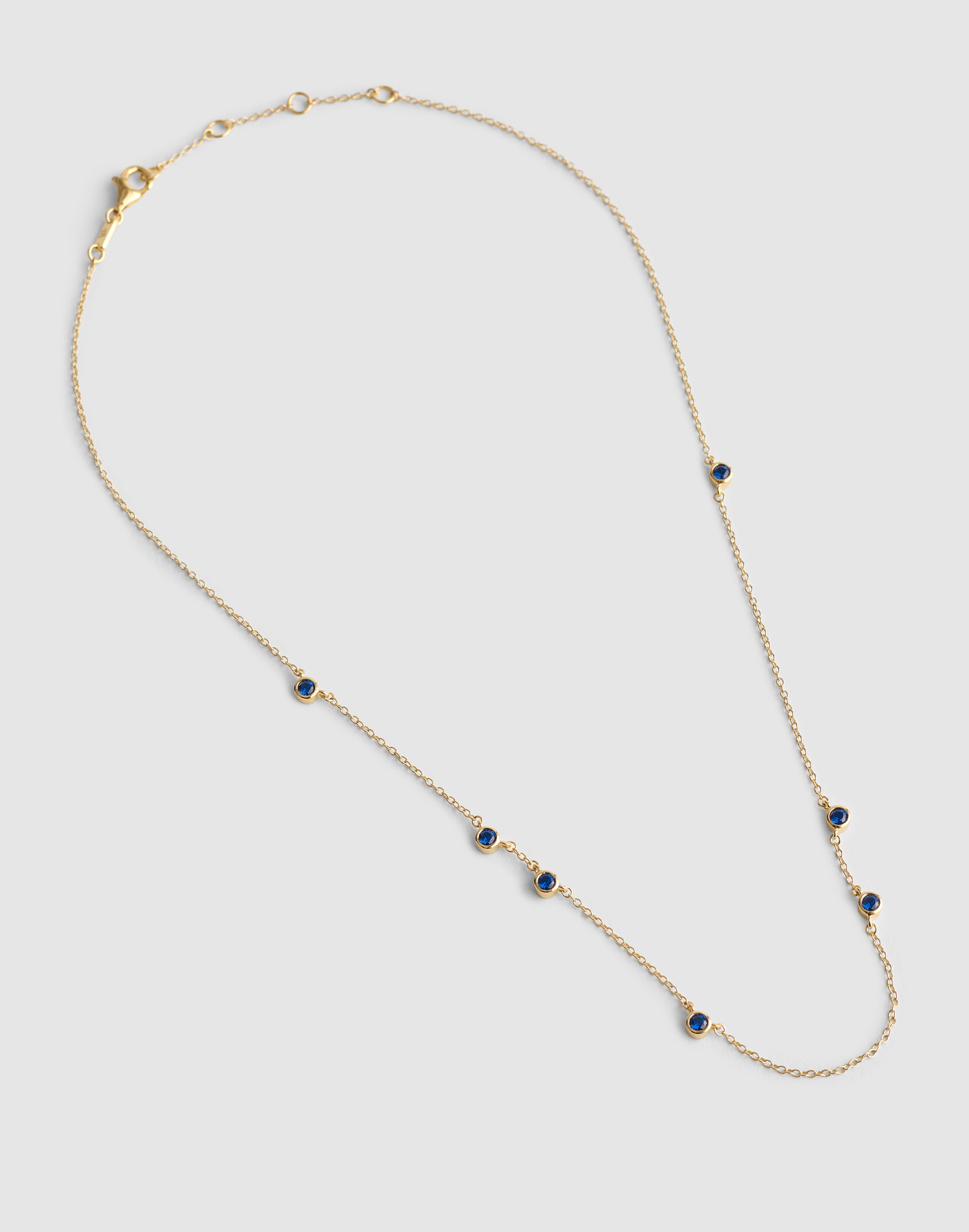 Demi-Fine Sapphire Station Necklace