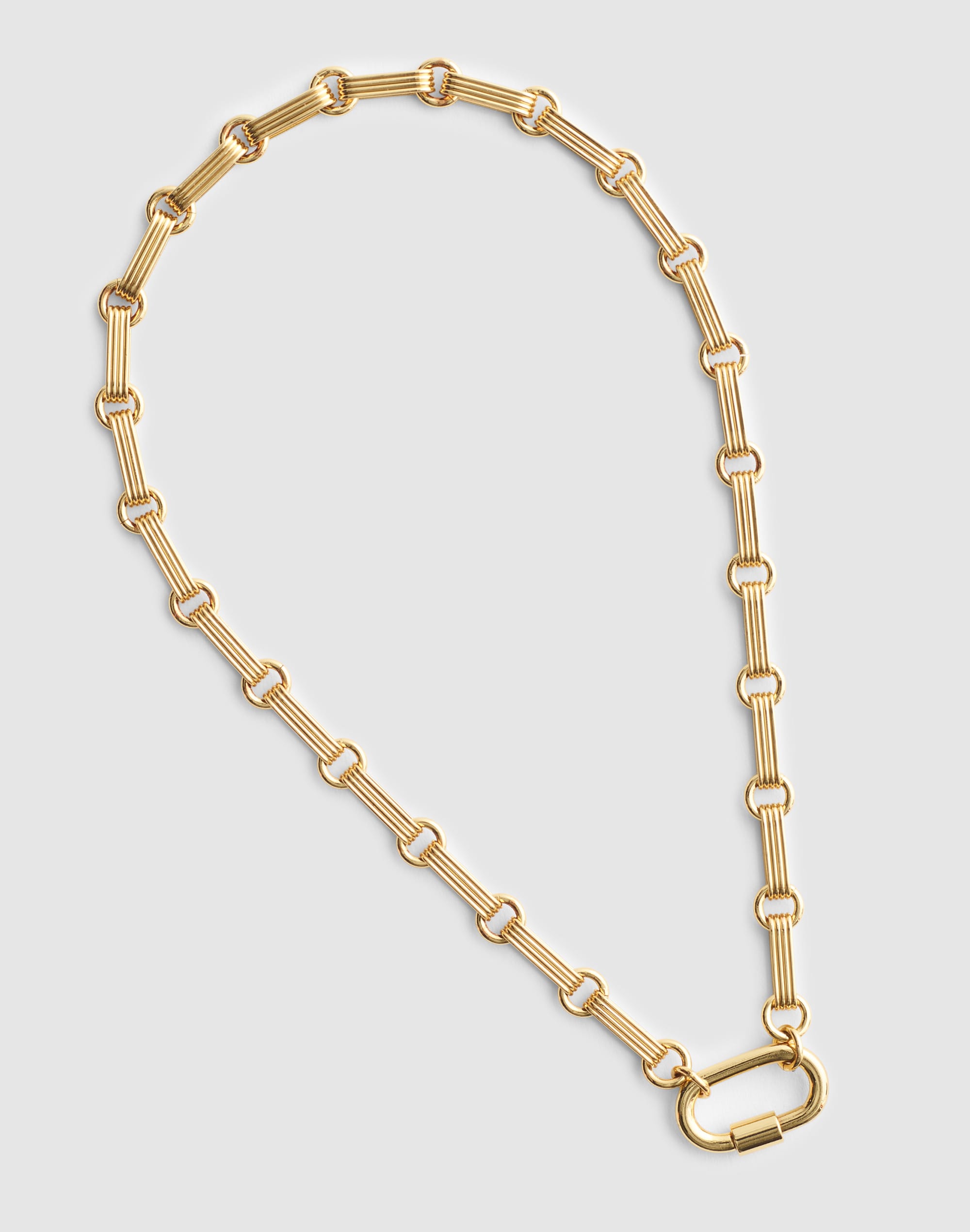 Carabiner Mixed Chain Necklace
