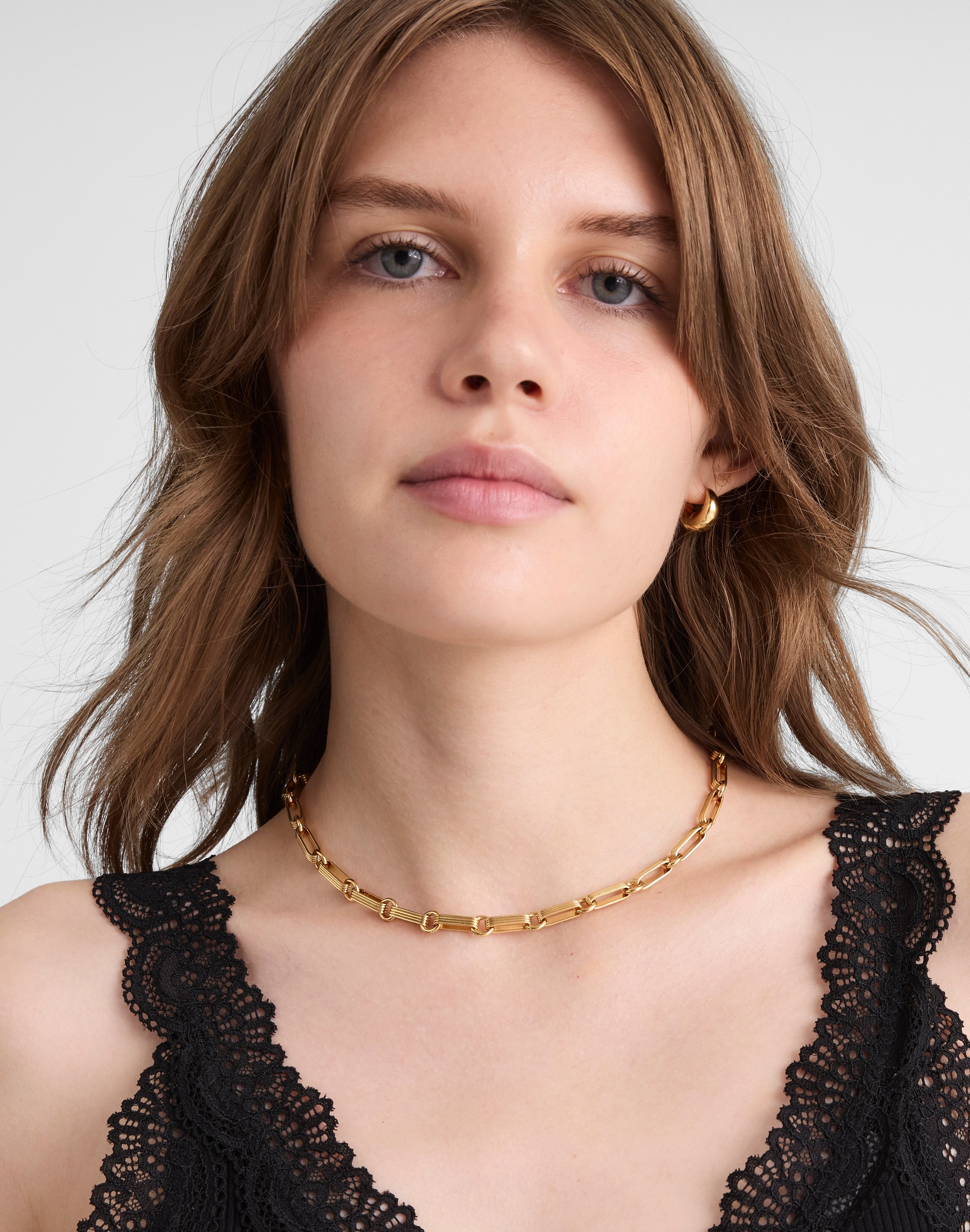 Carabiner Mixed Chain Necklace