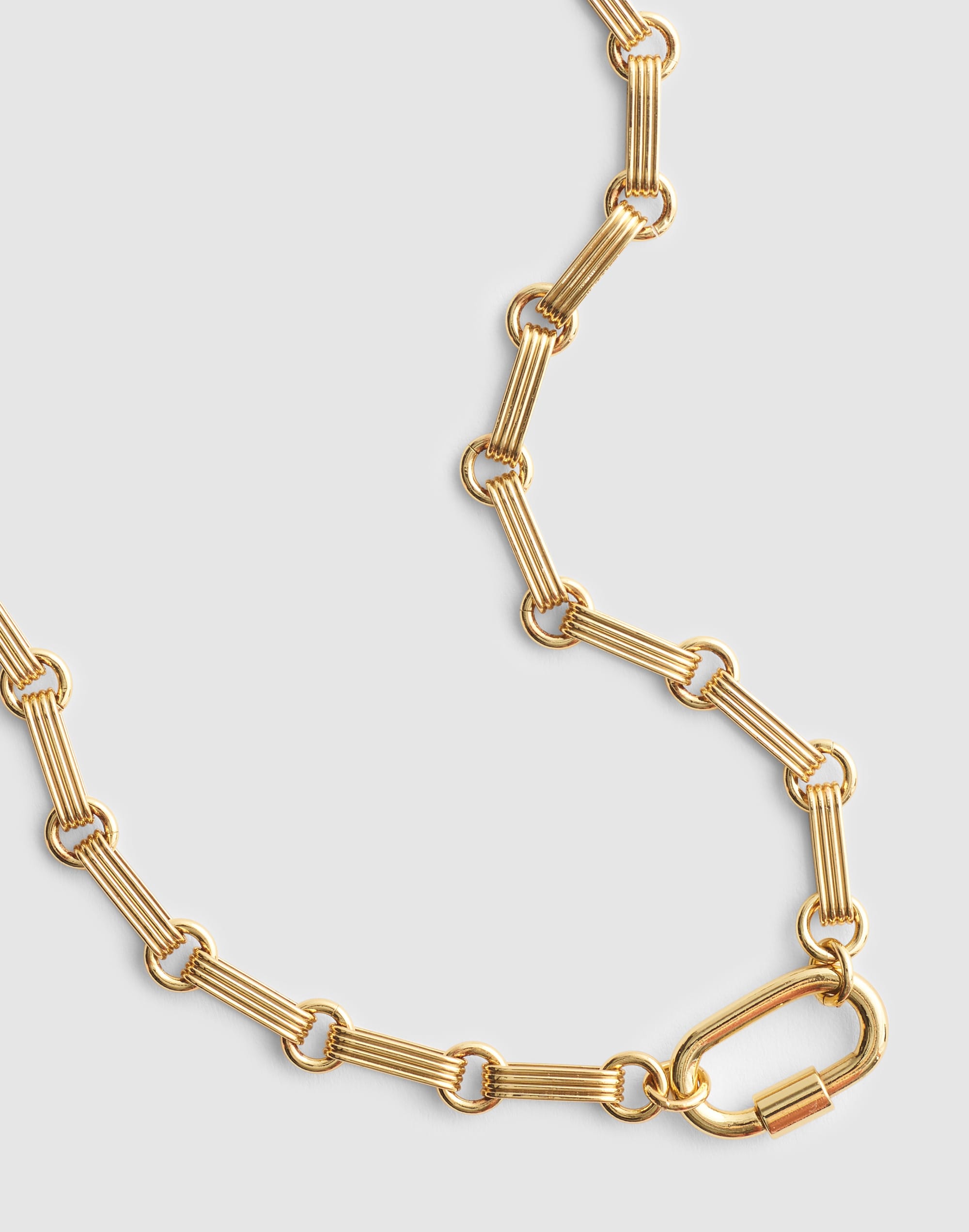 carabiner mixed chain necklace