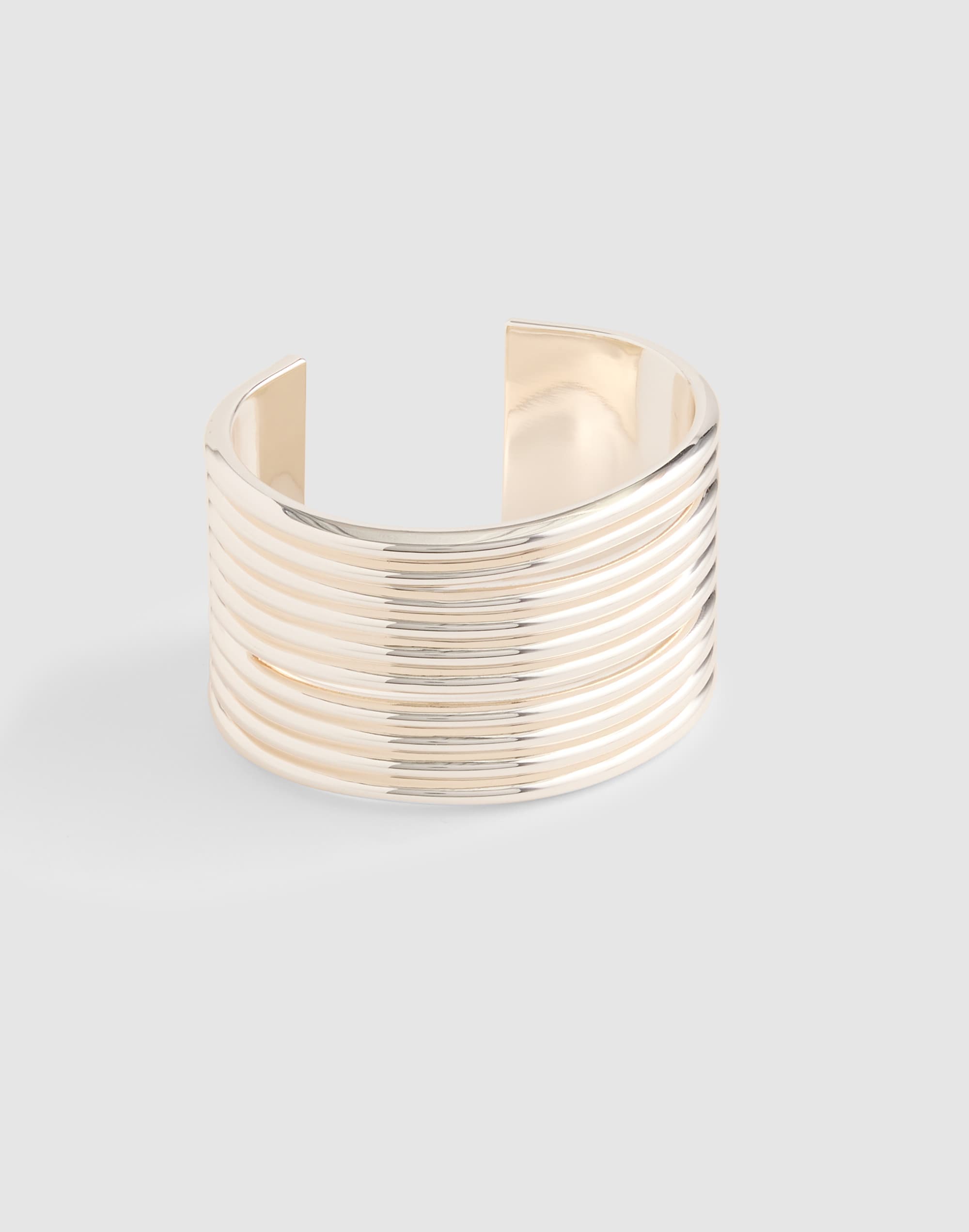 Madewell Ribbed Statement Cuff Bracelet In Gold