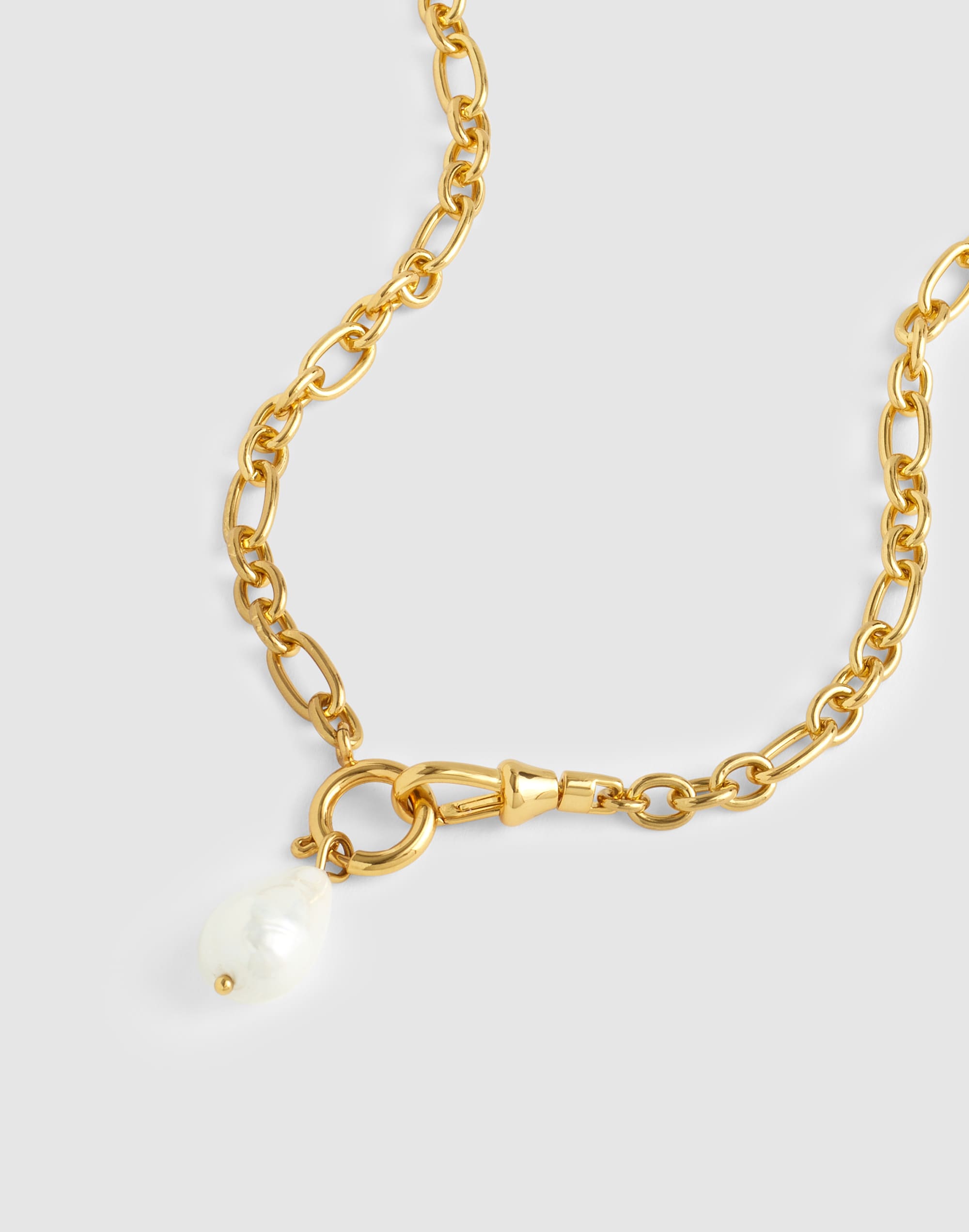 Pearl Watch Chain Necklace
