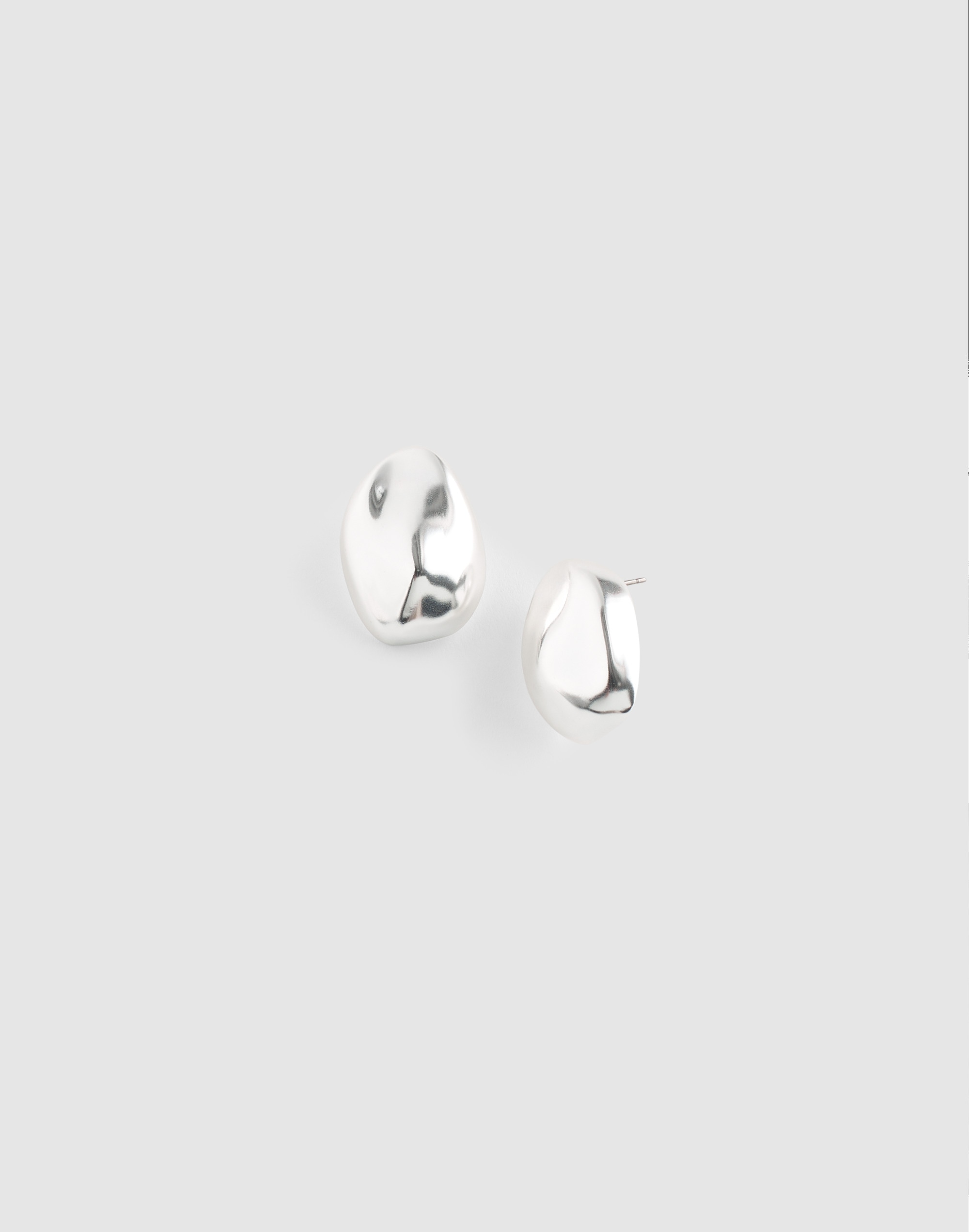 Madewell Sculpted Droplet Statement Stud Earrings In Gray