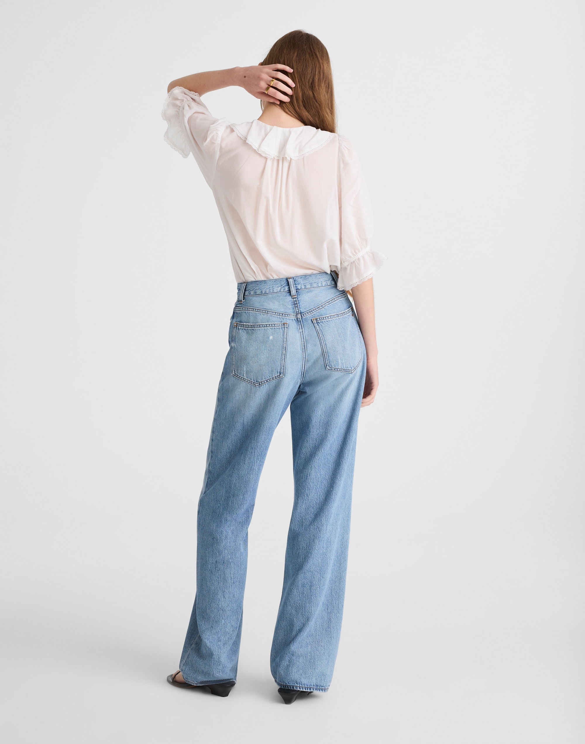 The Perfect Vintage Wide-Leg Jean in Airy Denim