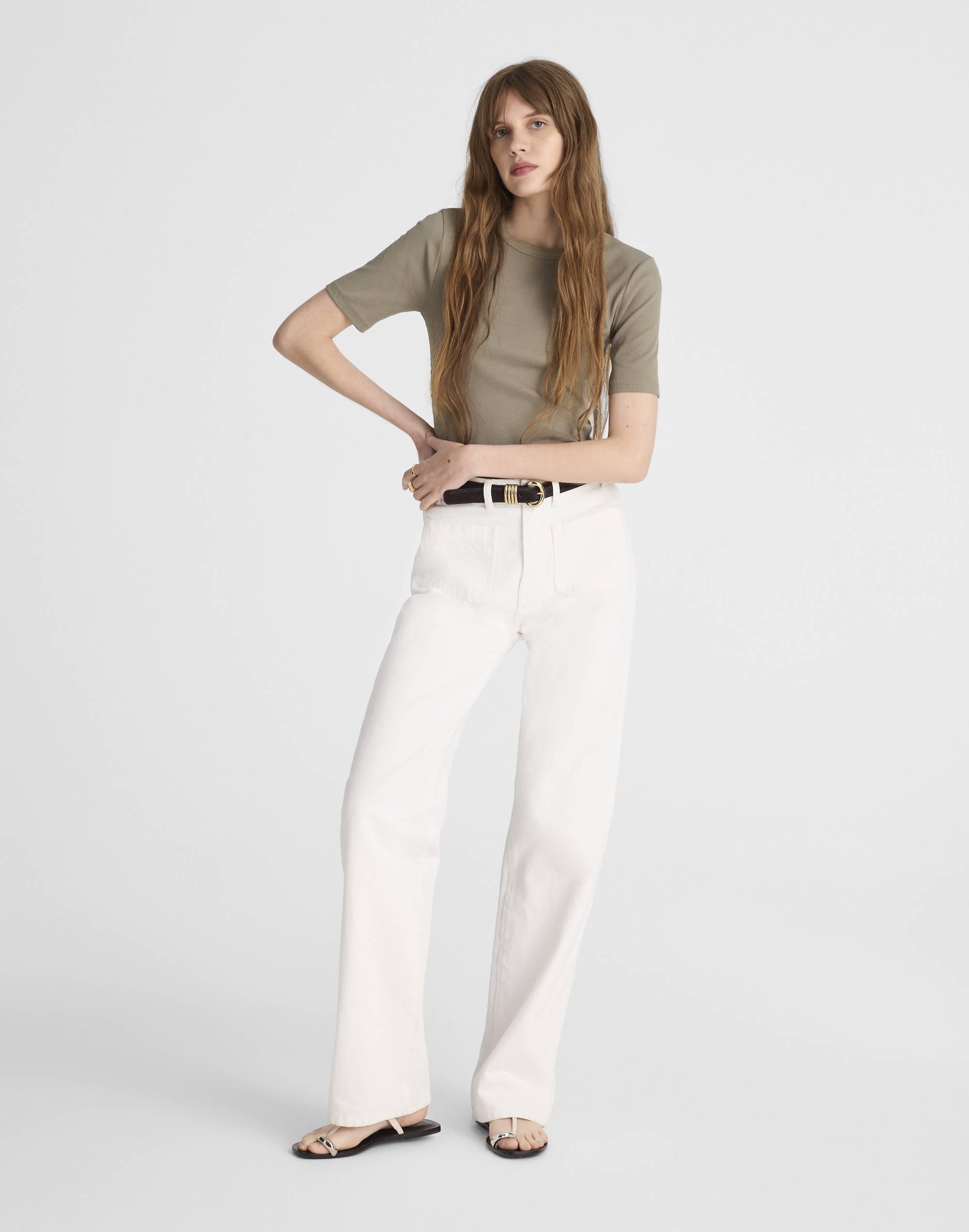 (Re)generative Cotton Ribbed Elbow-Sleeve Tee