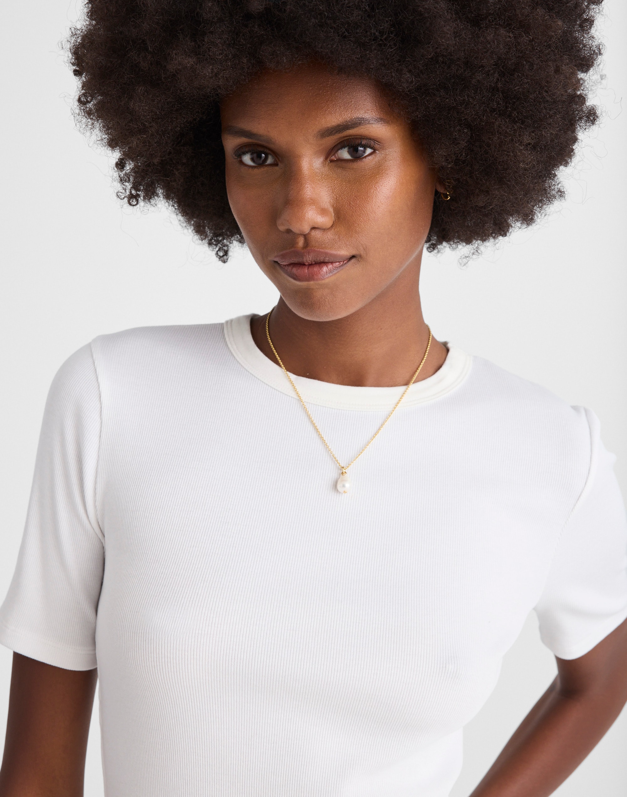 (Re)generative Cotton Ribbed Elbow-Sleeve Tee