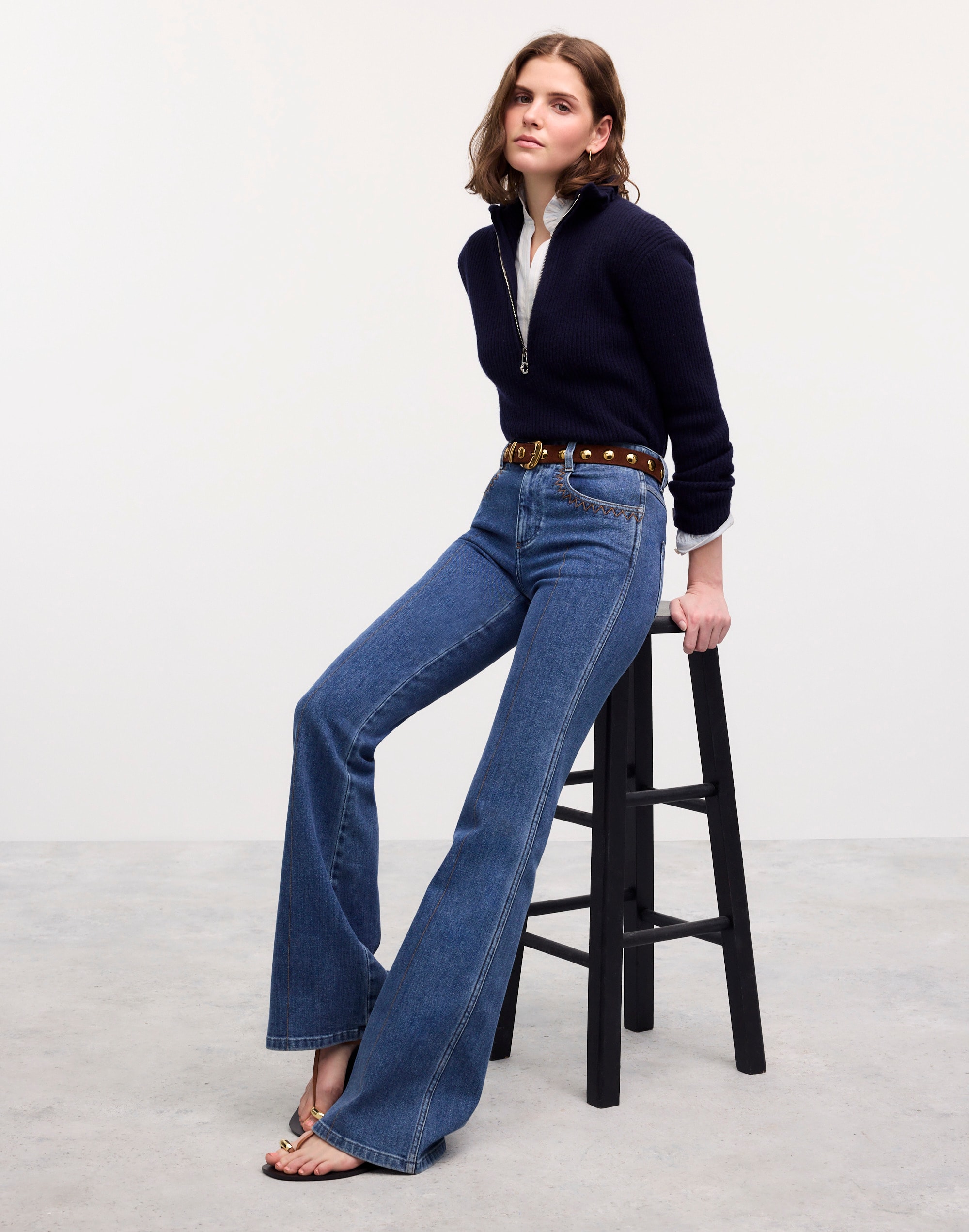 madewell | reluxe fashion preowned chlo&eacute; half-zip sweater