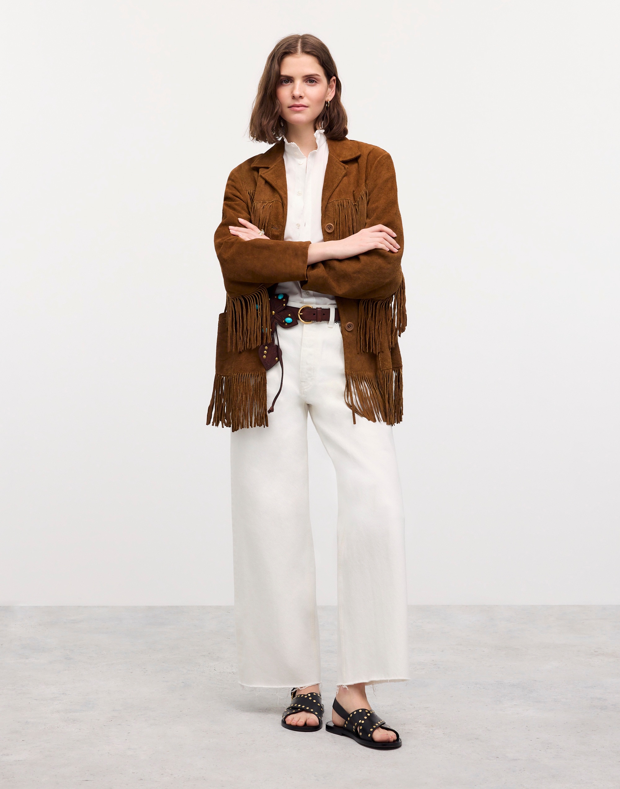 madewell | reluxe fashion preowned vintage suede fringed jacket