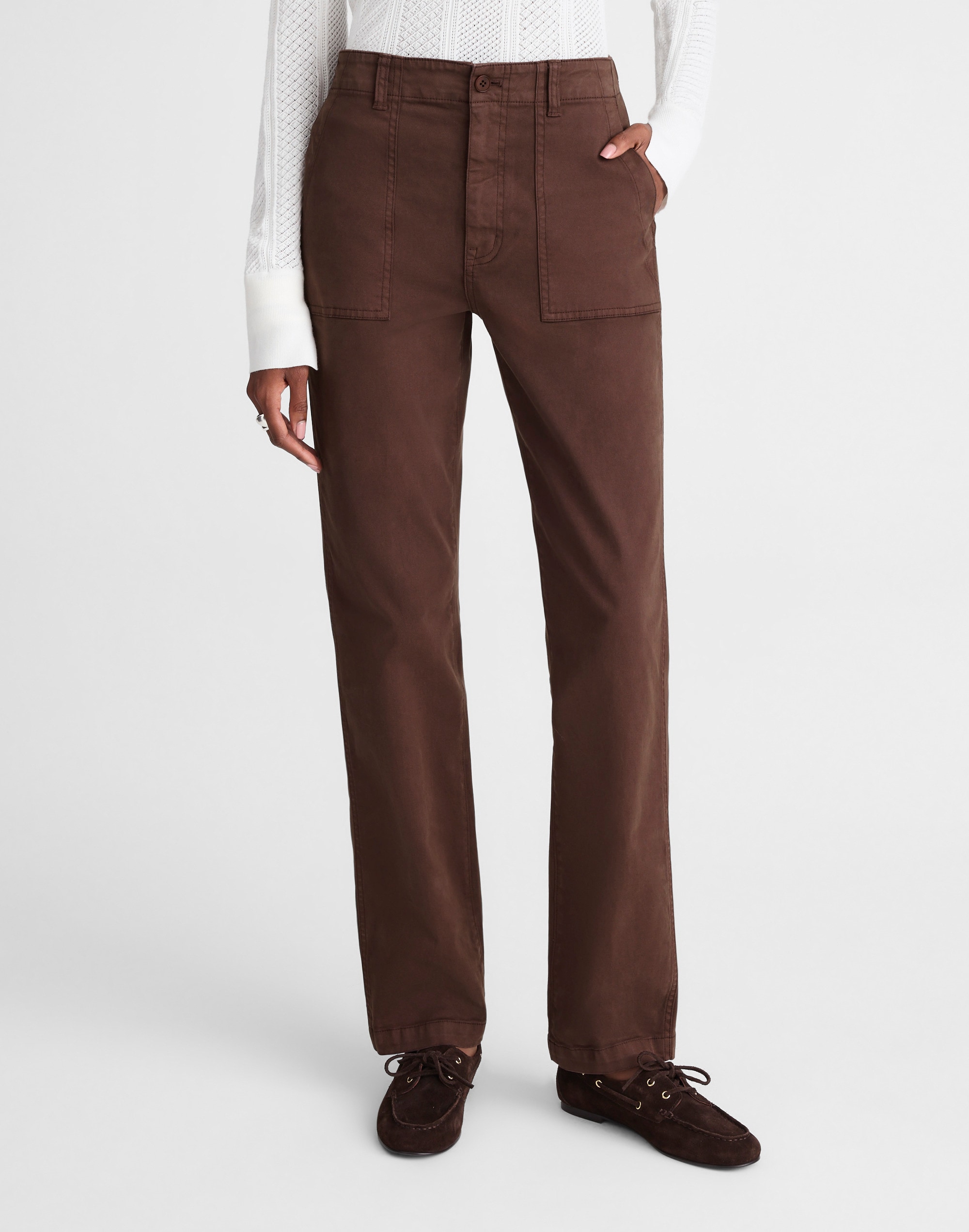 The Petite Utility Straight-Leg Pants