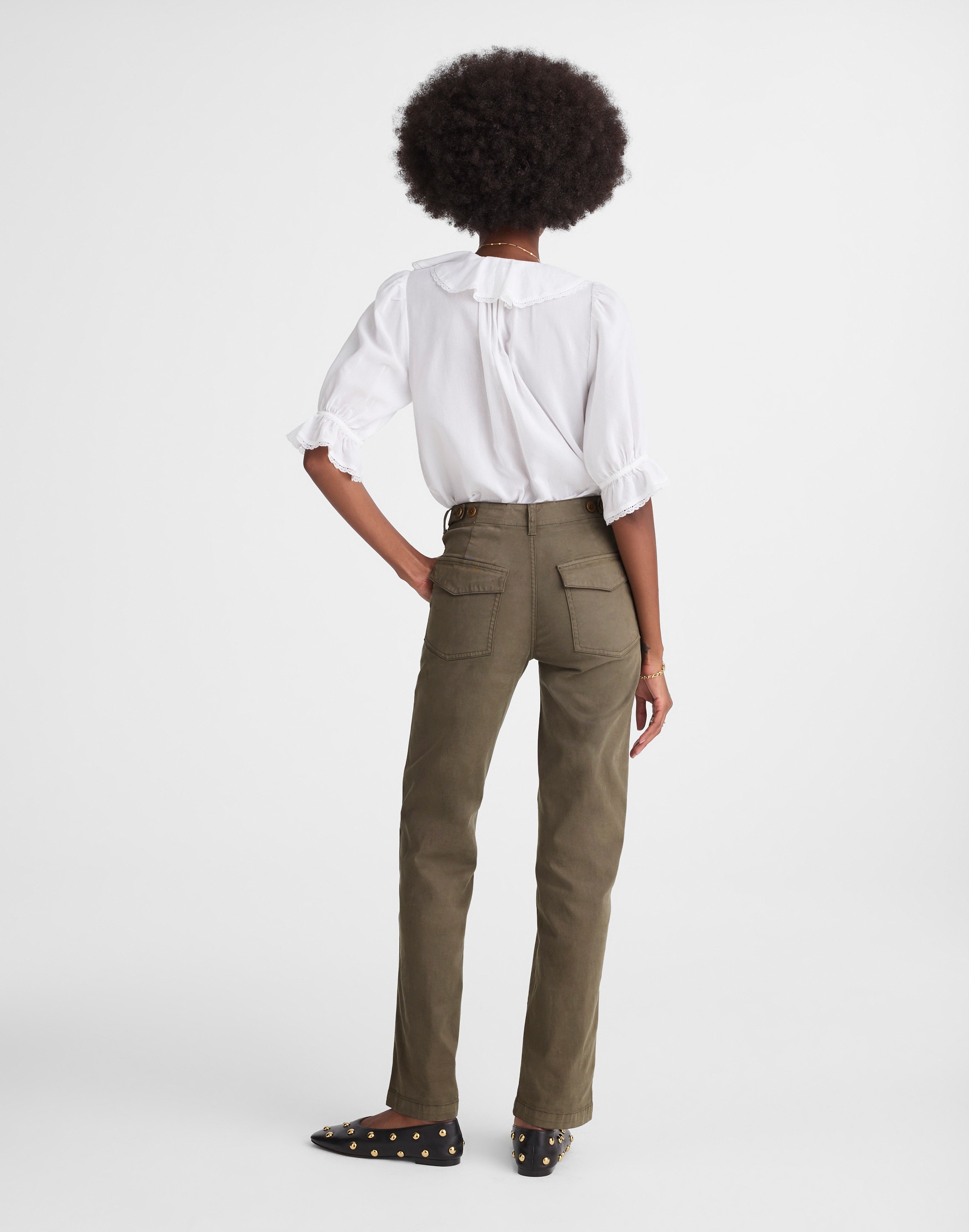 The Petite Utility Straight-Leg Pants